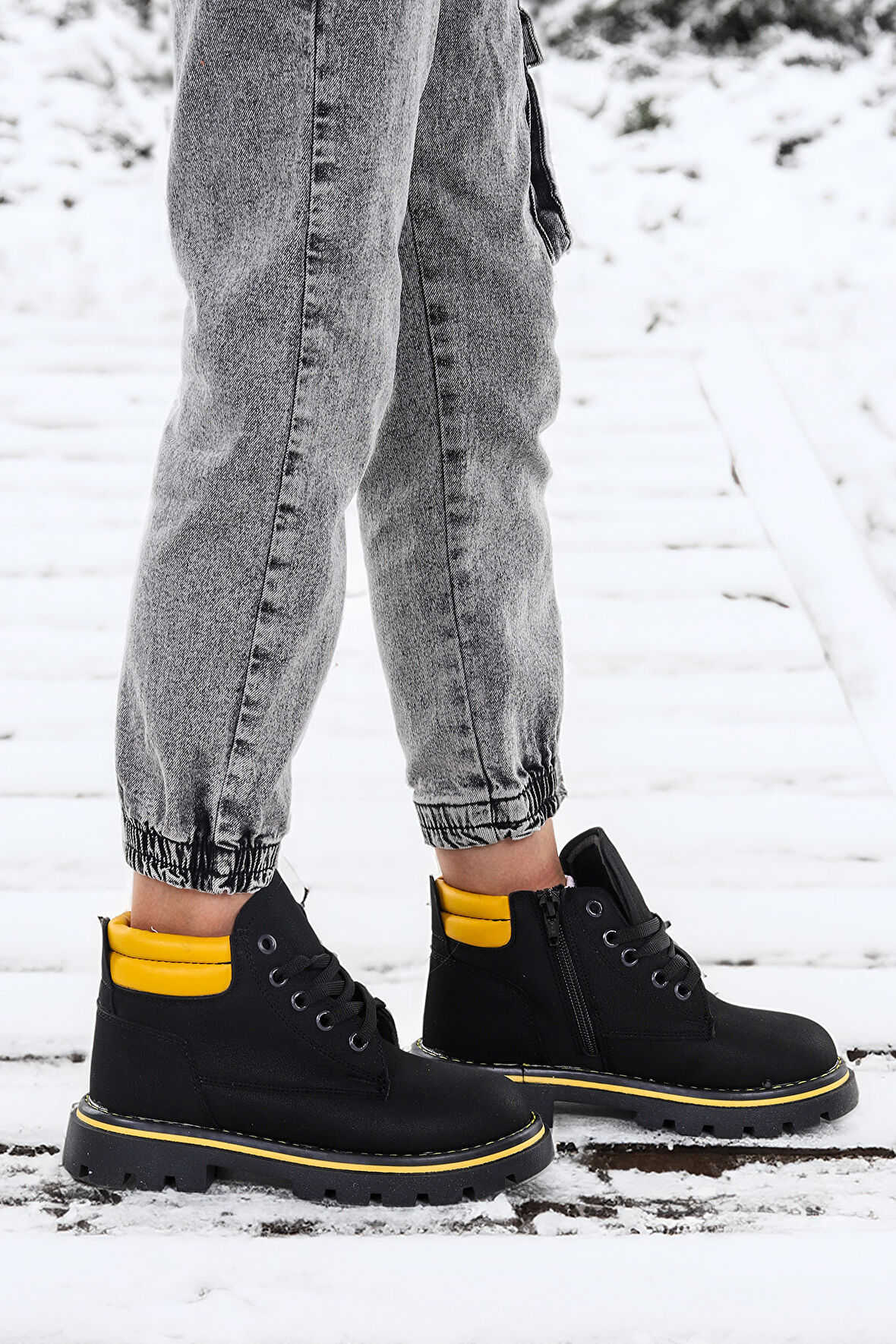 Kiko Kids Fermuarlı Erkek Çocuk Bot Ayakkabı Arz 4552