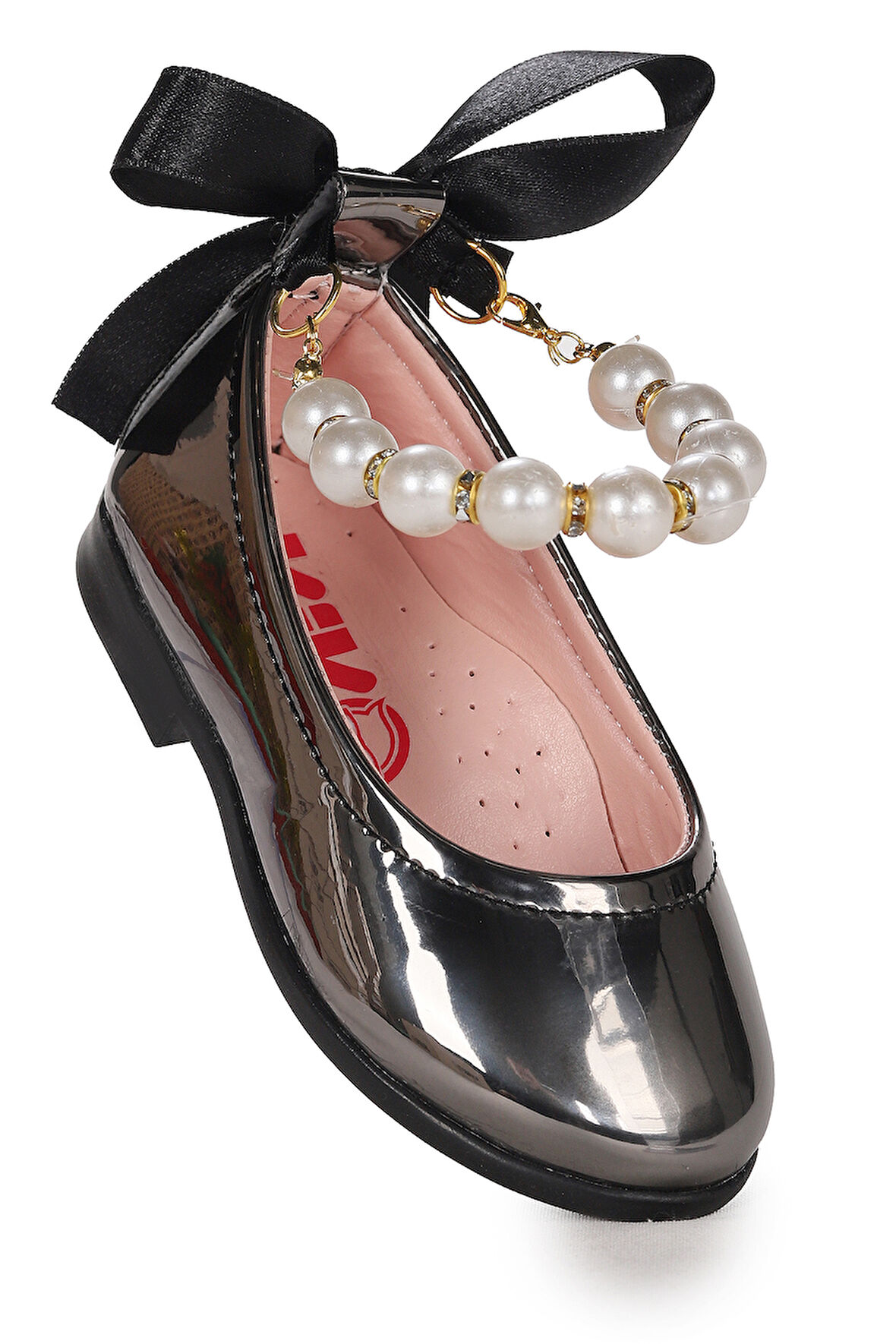  Blanch İncili Lastikli Kız Bebek Babet Ayakkabı