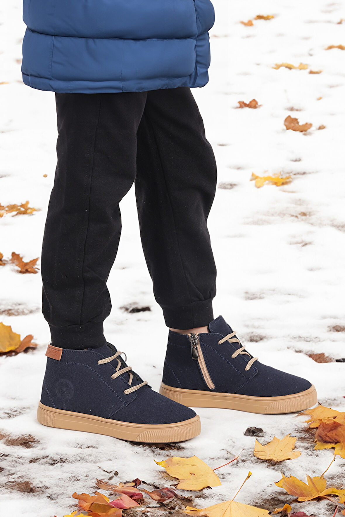 Kiko Kids Homer Fermuarlı Erkek Çocuk Günlük Bot Ayakkabı