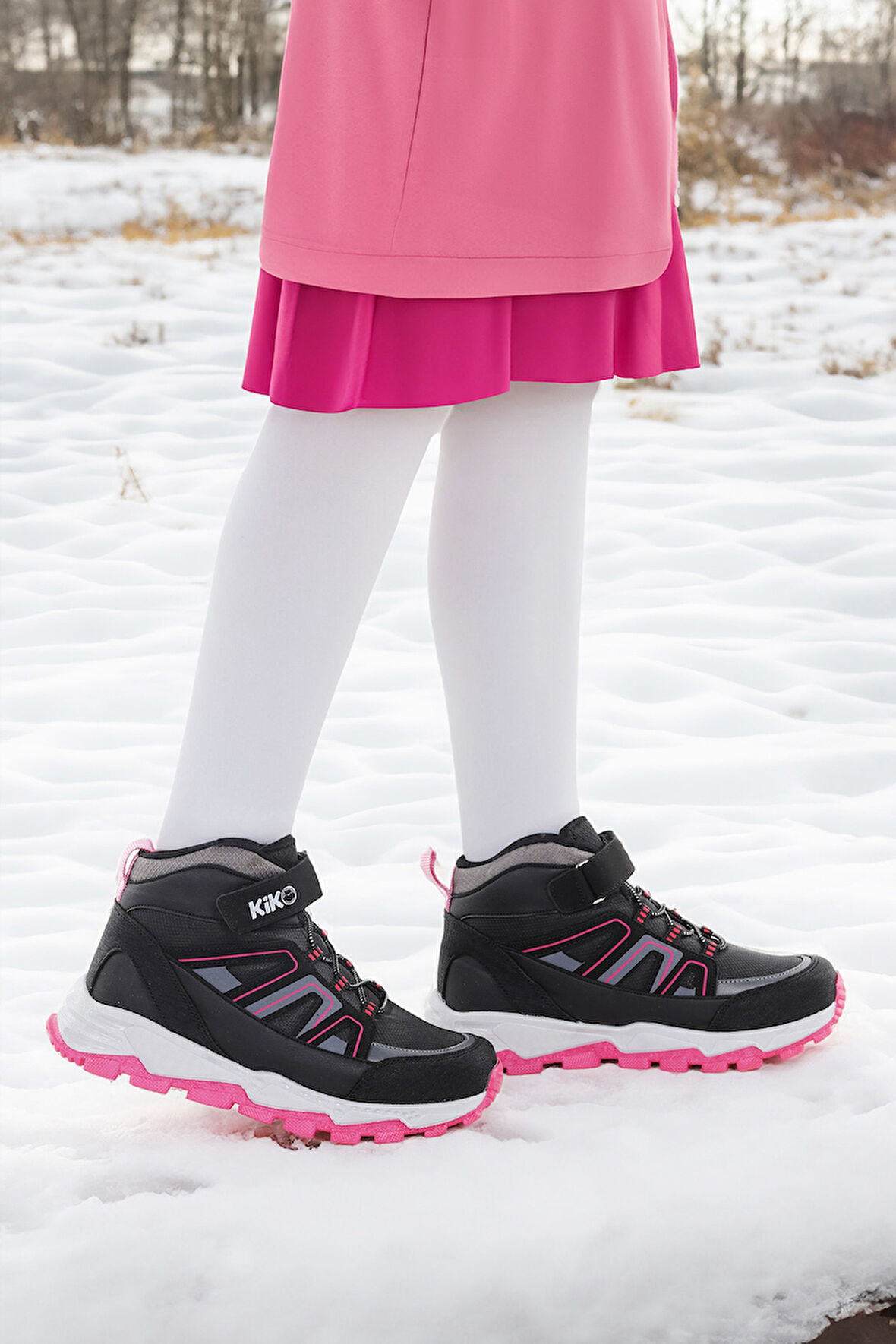 Kiko Kids Kcal Termo Taban Cırtlı Kız Çocuk Spor Bot Ayakkabı