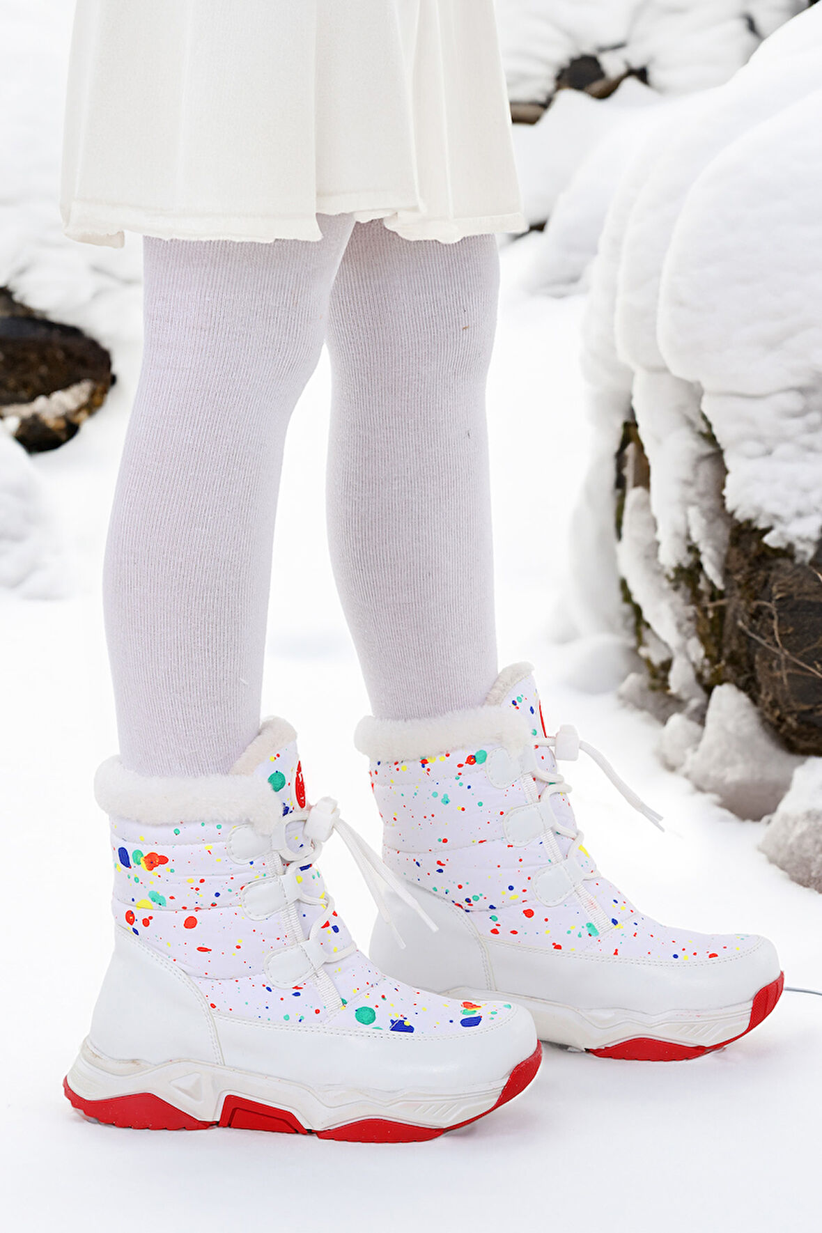 Kiko Kids Bambu Bağcıklı Kız Çocuk Kar Botu