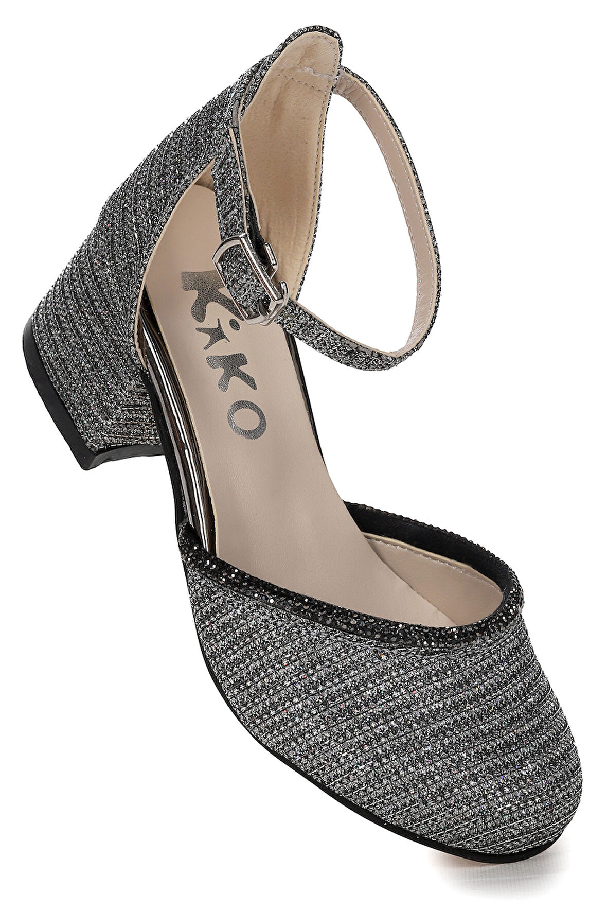 Kiko Kids Ressa Çupra Taşlı Kız Çocuk 5 Cm Topuklu Sandalet Abiye Ayakkabı