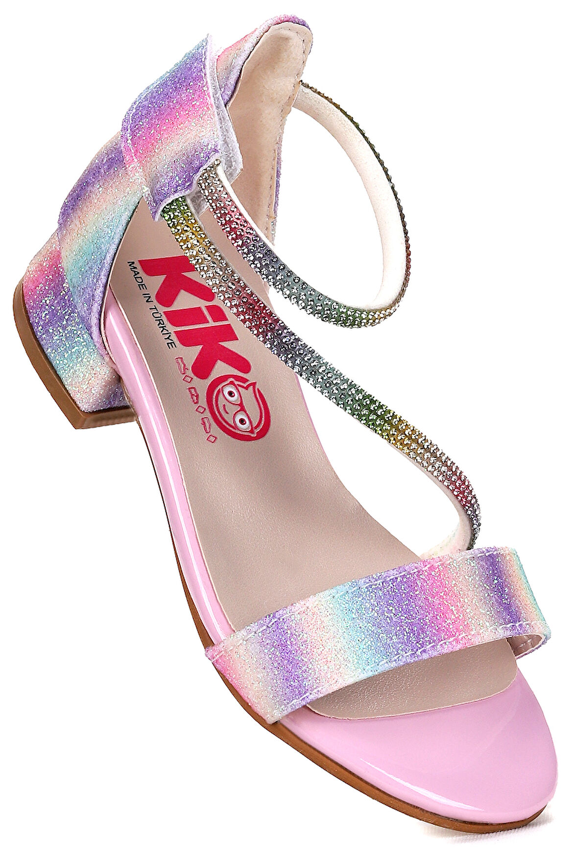  Yada Kum Simli Kız Bebek 2 Cm Topuklu Sandalet Abiye Ayakkabı