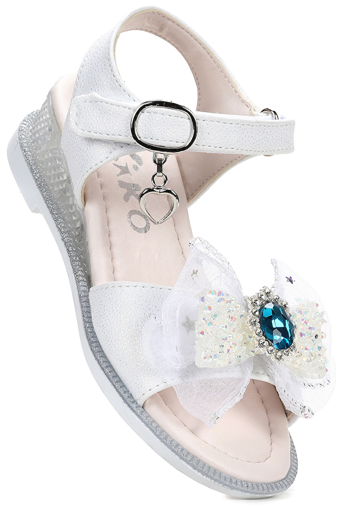 Kiko Kids Bufly Fiyonklu Kız Çocuk Sandalet Ayakkabı