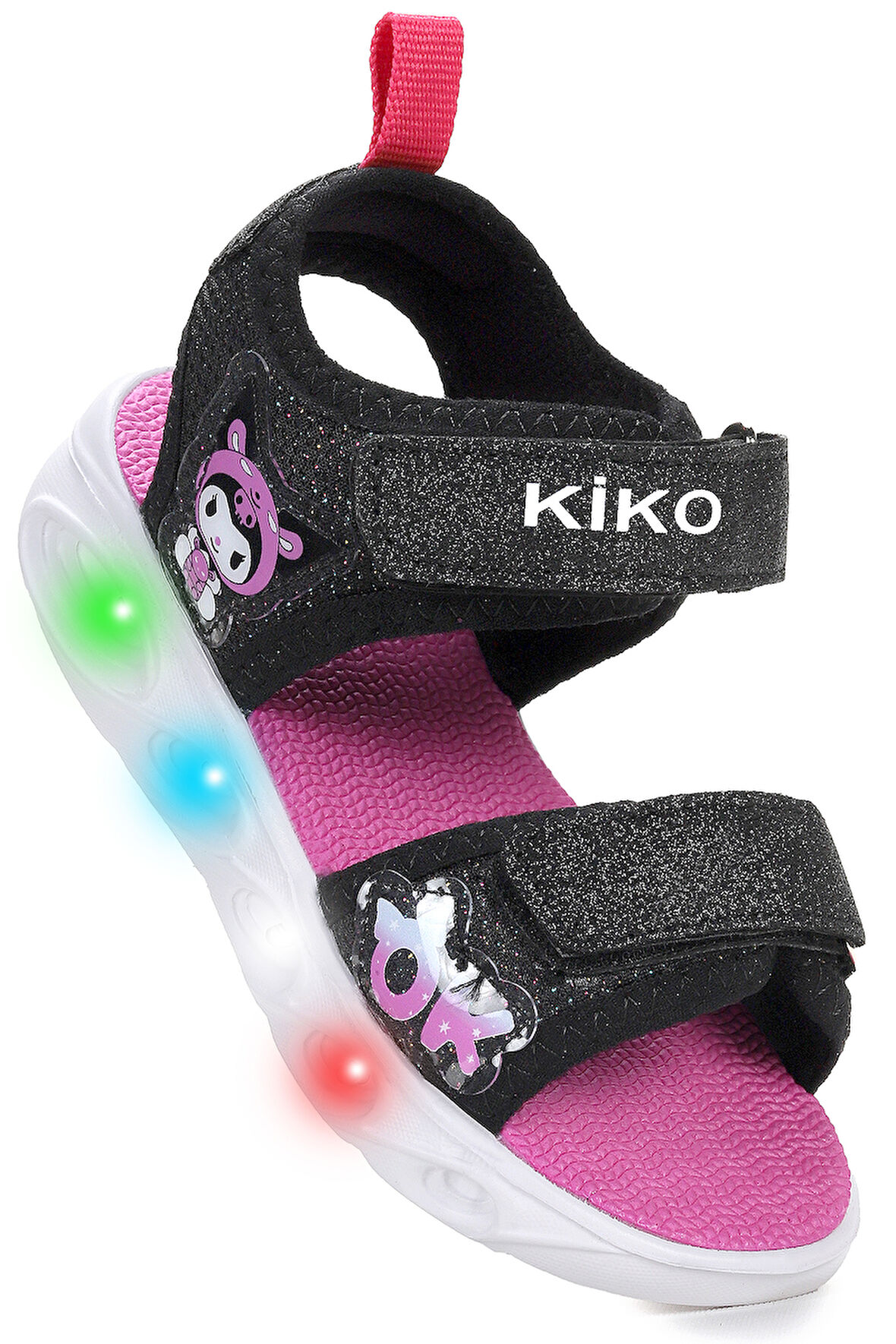  Kuruza Günlük Işıklı Cırtlı Kız Bebek Sandalet Ayakkabı