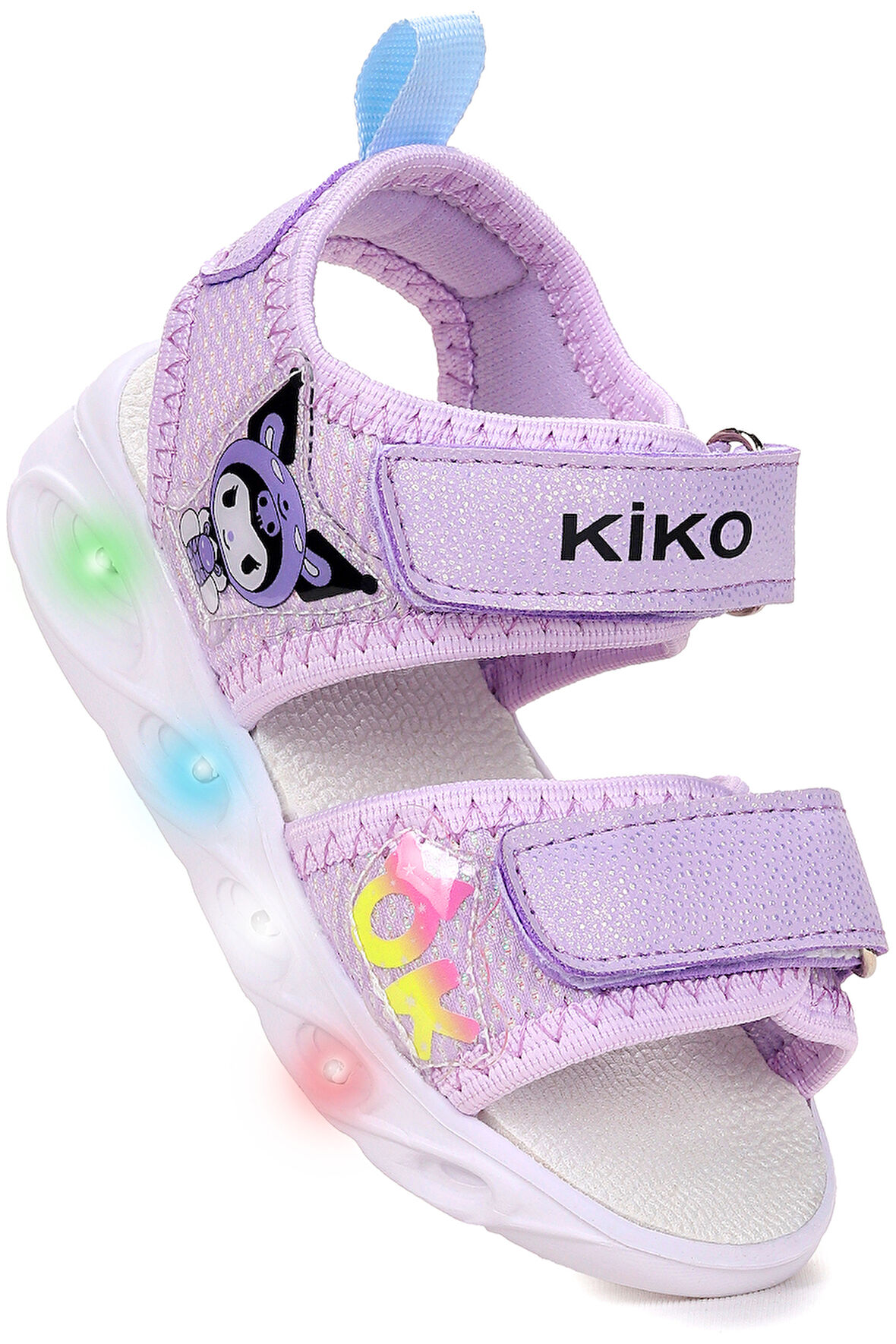  Kuruza Günlük Işıklı Cırtlı Kız Bebek Sandalet Ayakkabı