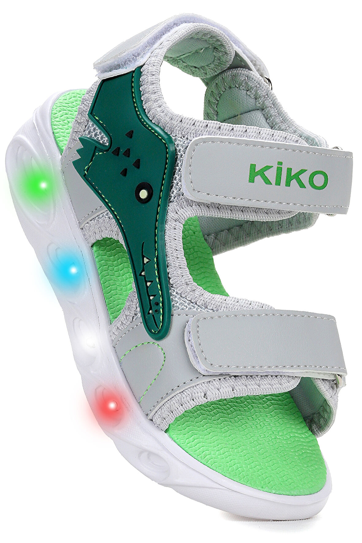 Kiko Kids Arnı Günlük Işıklı Cırtlı Erkek Bebek Sandalet Ayakkabı