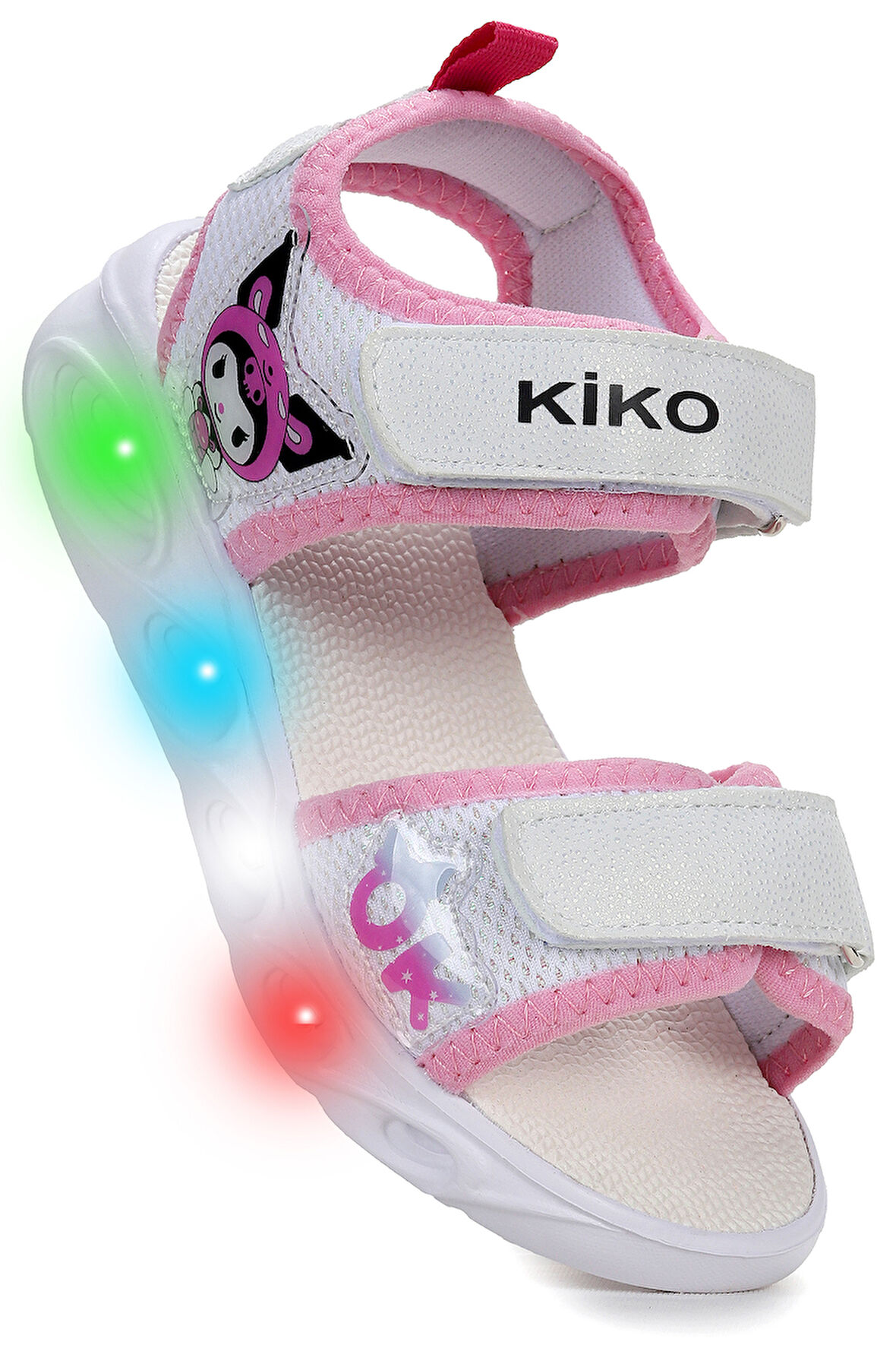 Kiko Kids Kuruza Günlük Işıklı Cırtlı Kız Çocuk Sandalet Ayakkabı