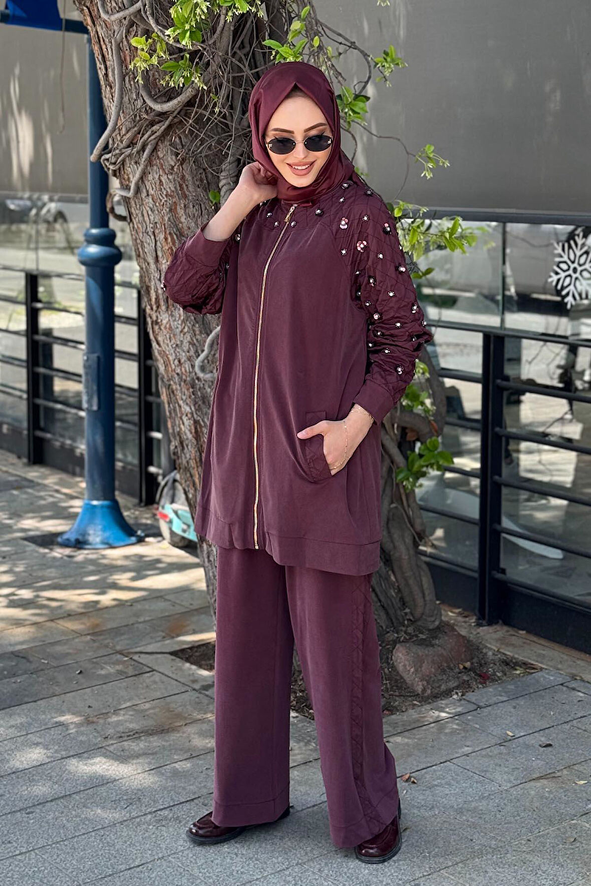 HILAY Helen Pantolonlu Takım HLY0125Y101.018 Mürdüm
