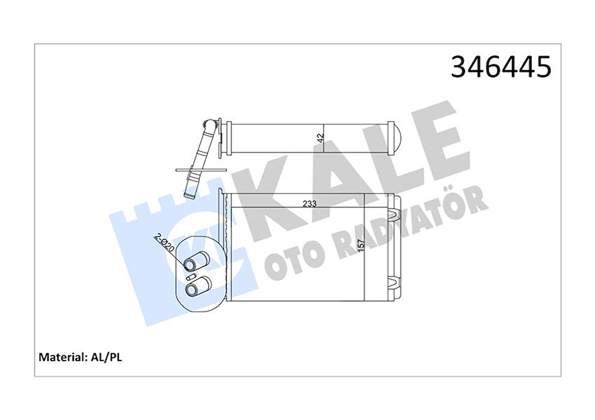 Vag Kalorıfer Radyatoru (klimalı) Transporter T4 96>03 - Kale 346445
