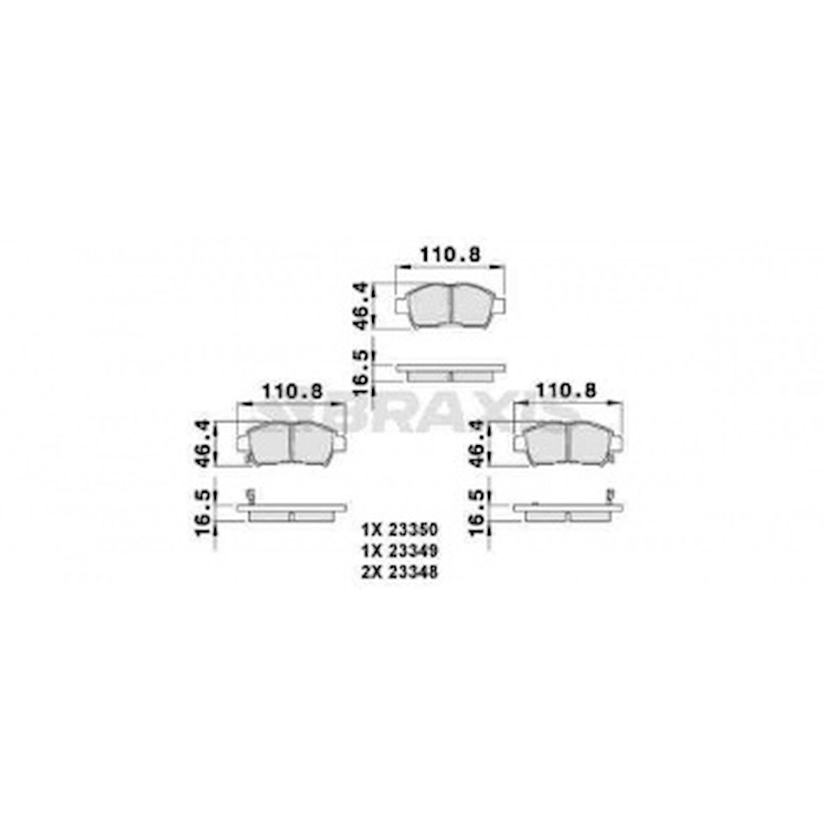 Toyota On Fren Balatası Toyota Yarıs 99-05 Corolla Verso Vvti 2001-> - Braxıs Ab0077