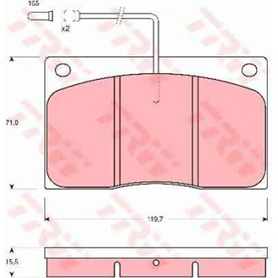 Renault On Fren Balatası Master P28d P30d P35d T28d T30d T35d ( 98) / (fisli) - Trw Gdb443