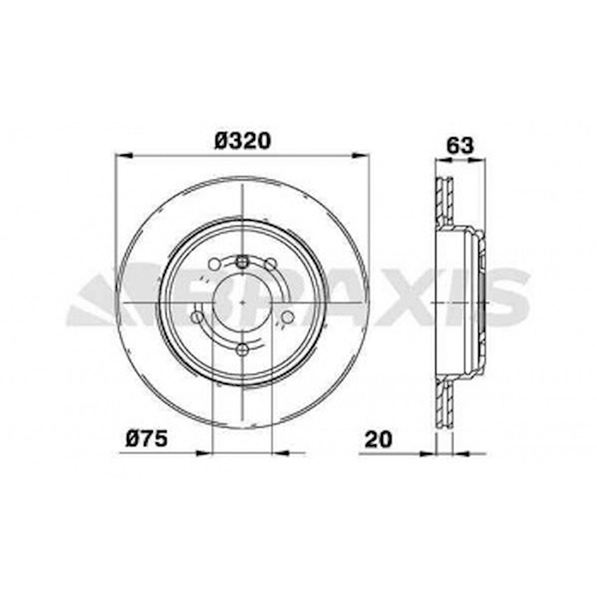 Bmw Arka Fren Diski Bmw E60 E61 320mm - Braxıs Ae0268