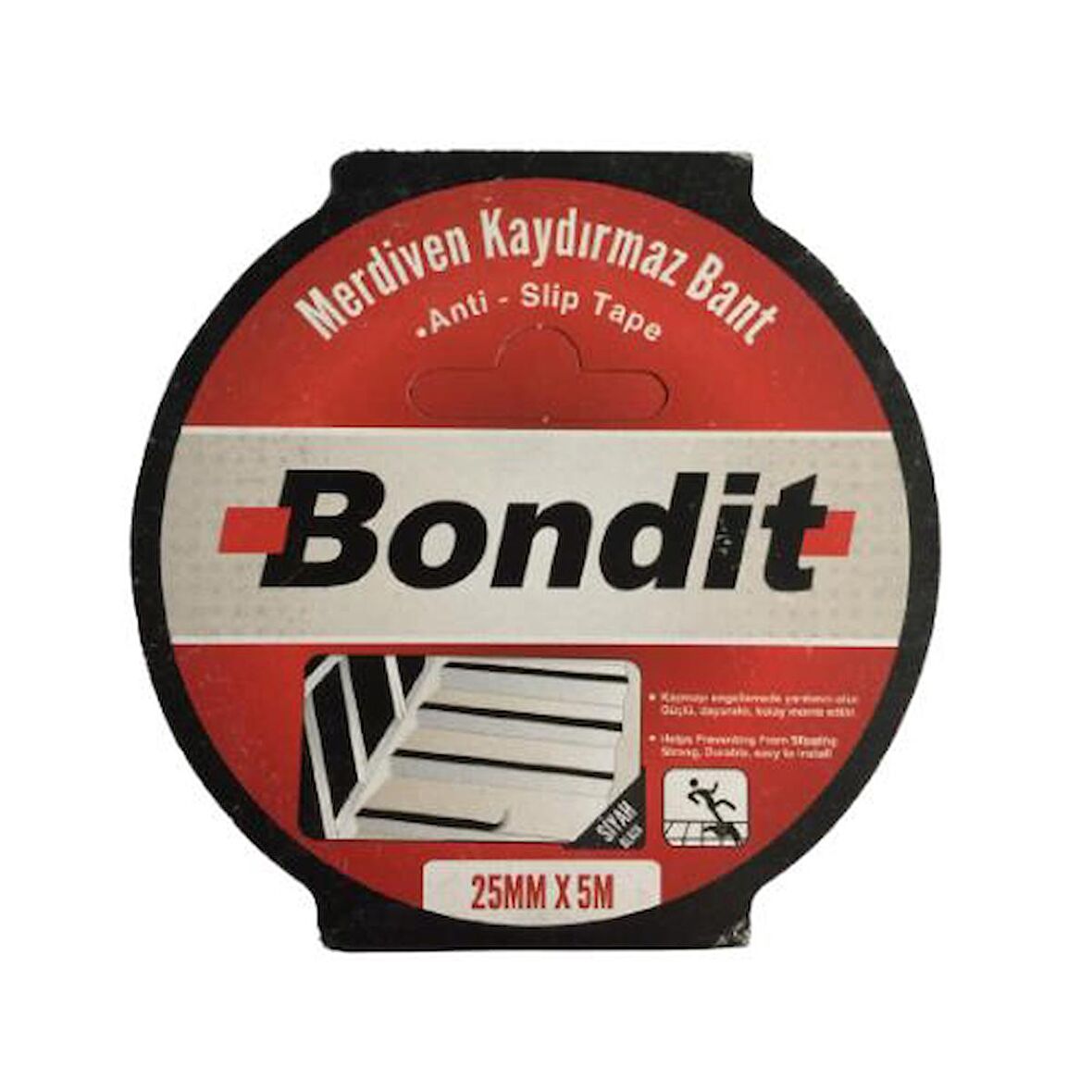 Bondit Merdiven Kaydırmaz Zemin Bandı 25mm x 5 Metre