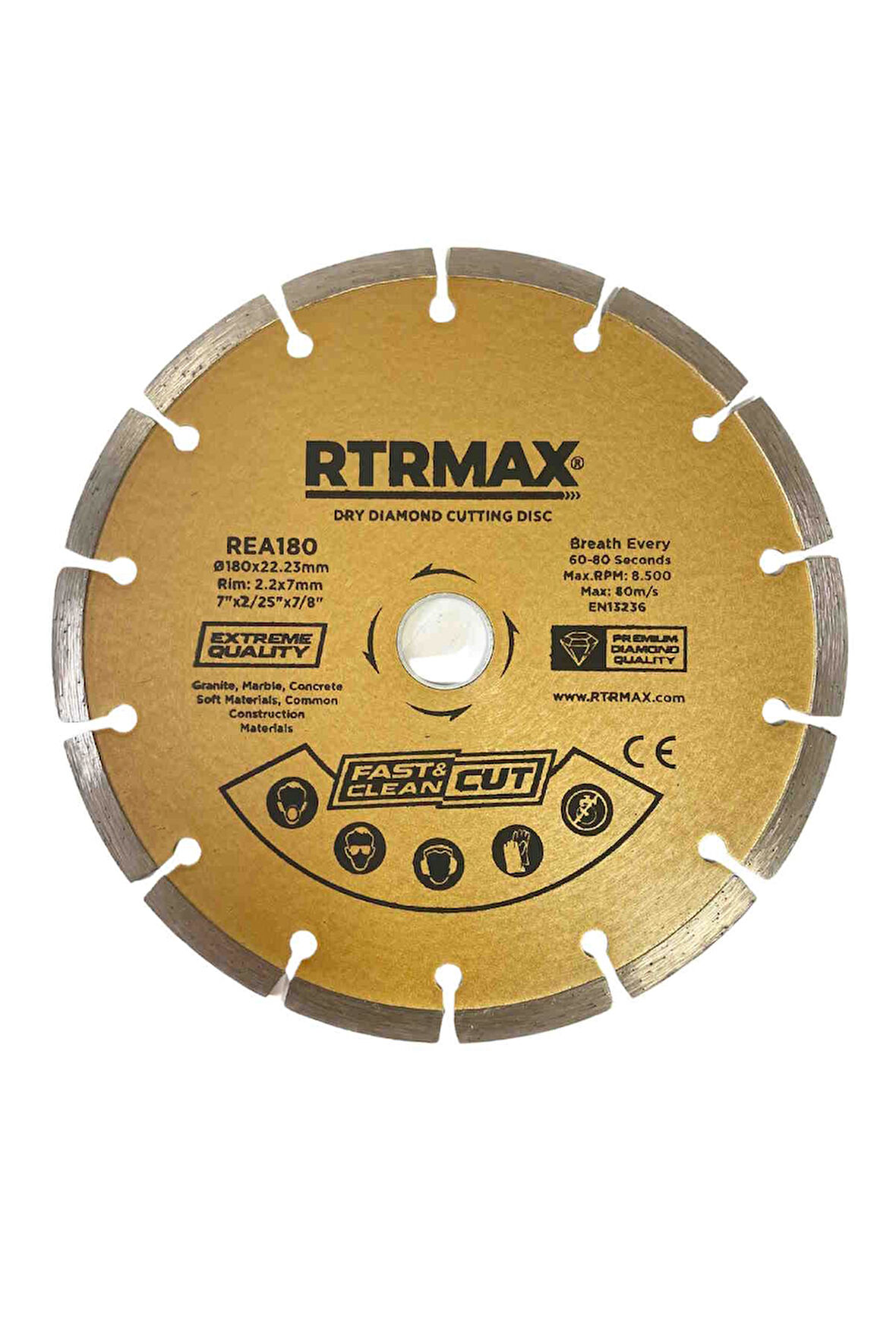 Rtrmax Rea180 Mermer Kesici Elmas 180 mm