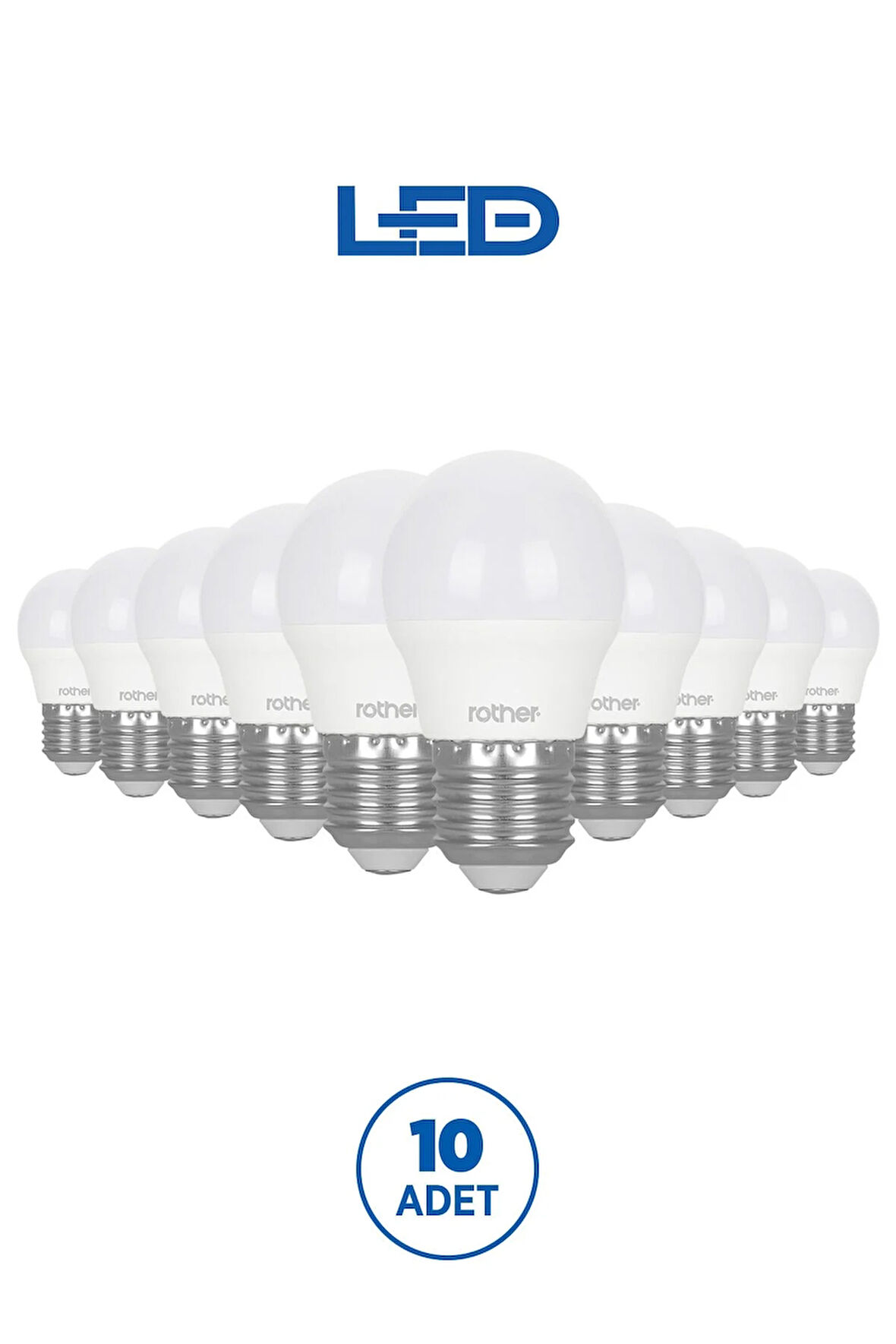 RTL09121-10 Rother G45 LED Ampul 6W E27 470 Lümen 3000K Sarı Işık Enerji Tasarruflu Ampul 10 Adet