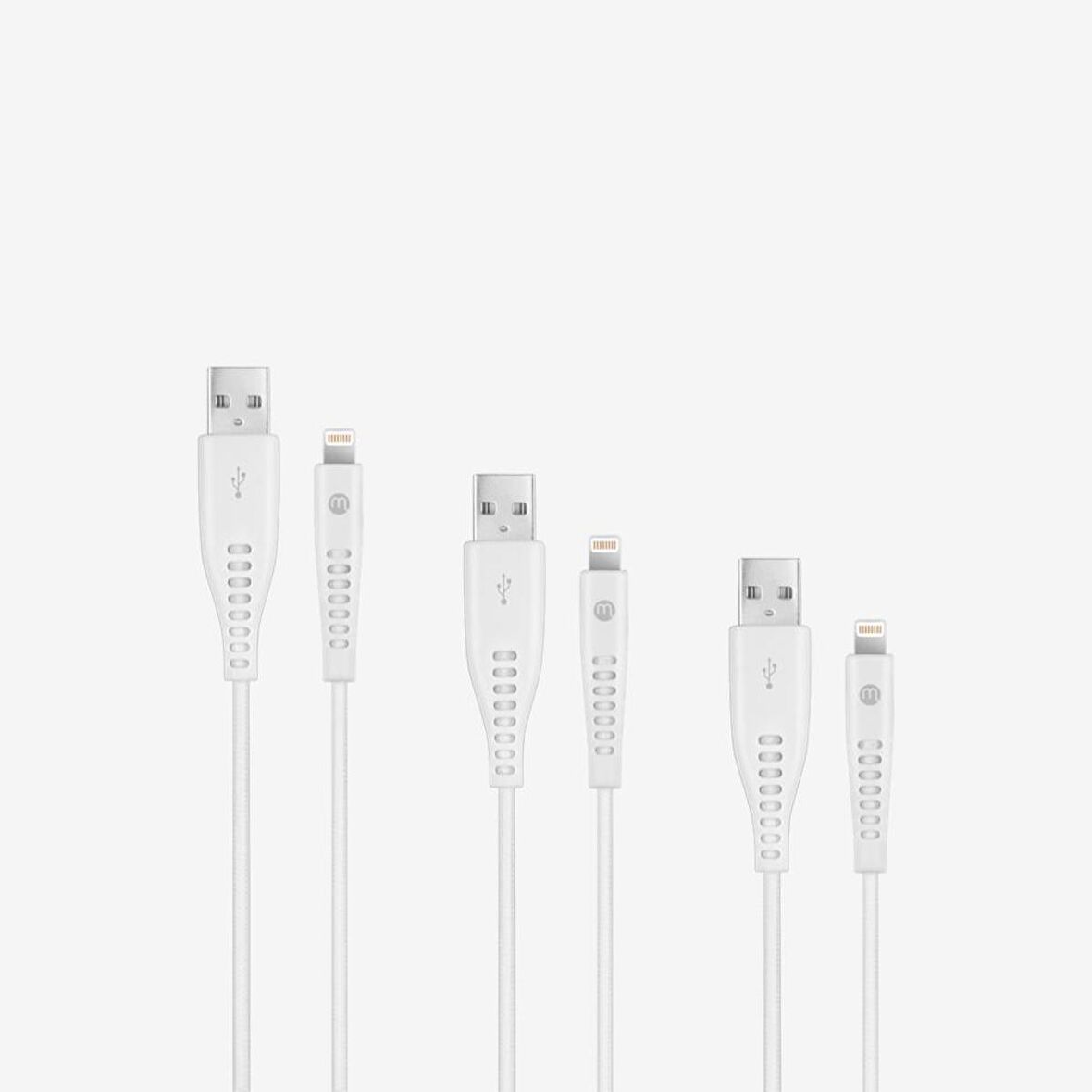 mojue by ttec EkstraDay USB-A - iPhone Lightning 2A 3’lü 1,2/2/3m Beyaz