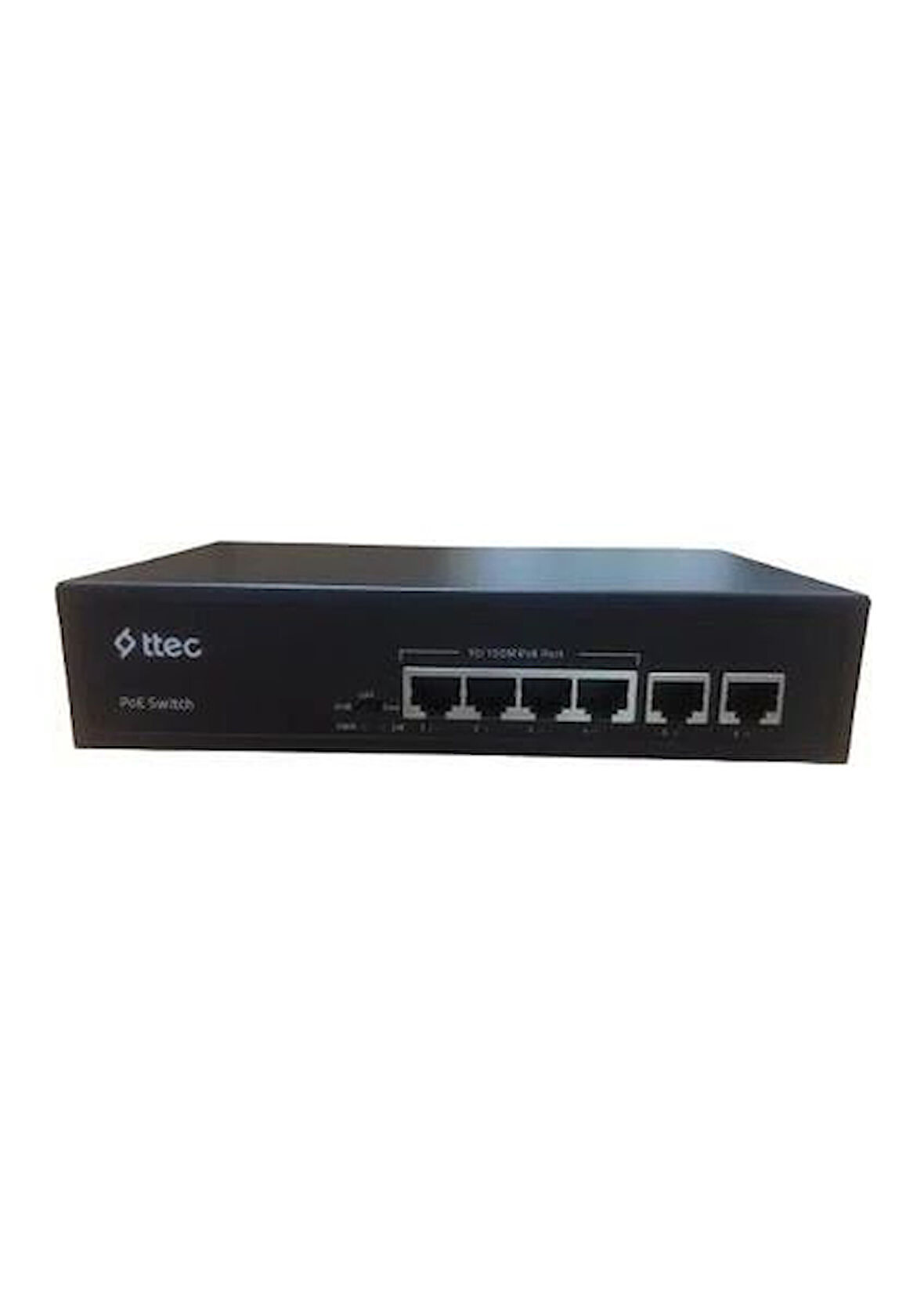 TTEC 4x10/100 Base-T PoE/PoE+ Port 2x10/100 Base- Uplink Port 65W PoE Kapasitesi | Tak-Çalıştır