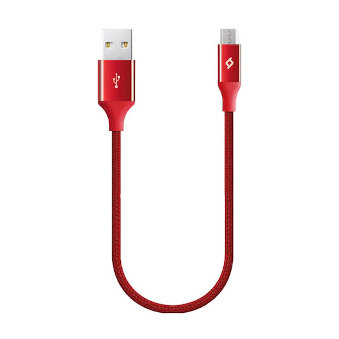 Ttec AlumiCable Mini Micro USB Şarj Kablo Kırmızı 30cm 2DK25K