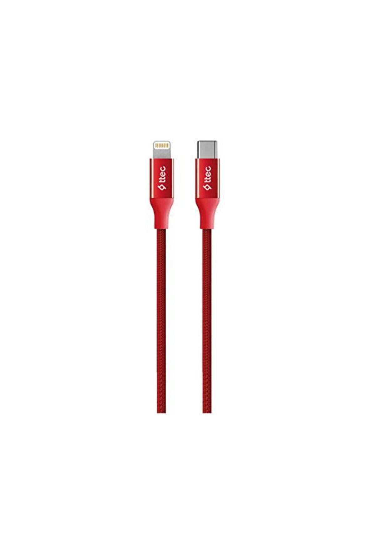 Ttec Alumicable Type-C Lightning Hızlı Şarj Kablosu 150CM Kırmızı