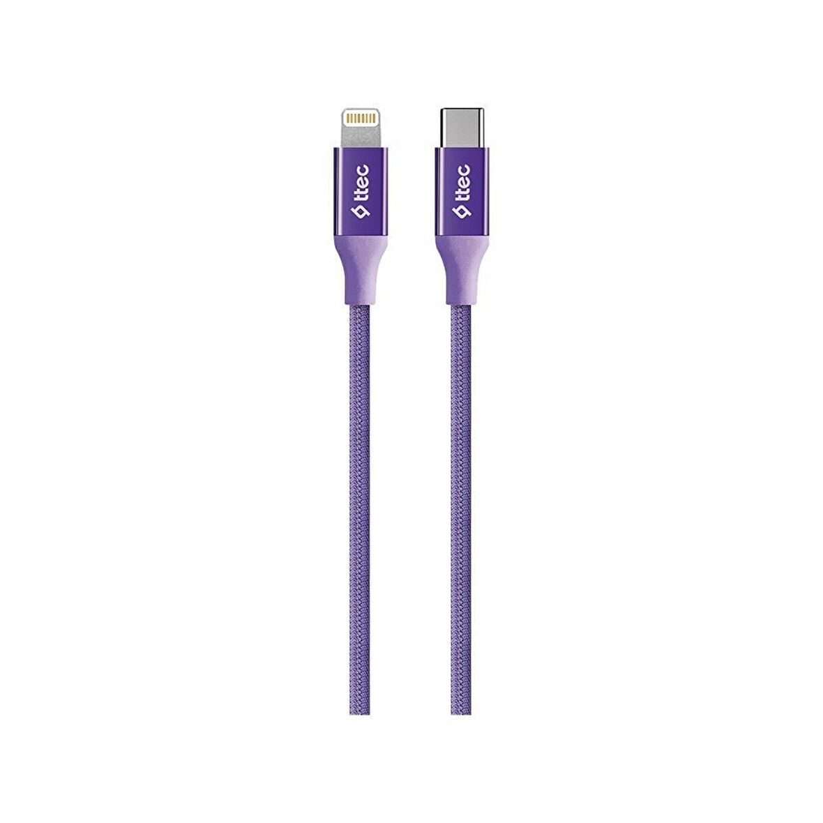 Alumicable Type-c Lightning Hızlı Şarj Kablosu 150cm Mor