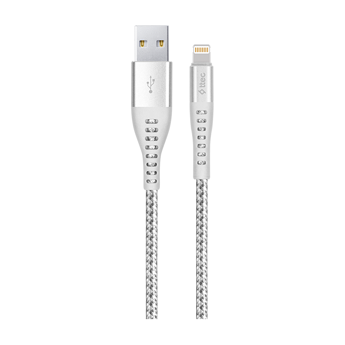 Ttec ExtremeCable Ekstra Dayanıklı Lightning Iphone Şarj Kablosu 150cm Gümüş
