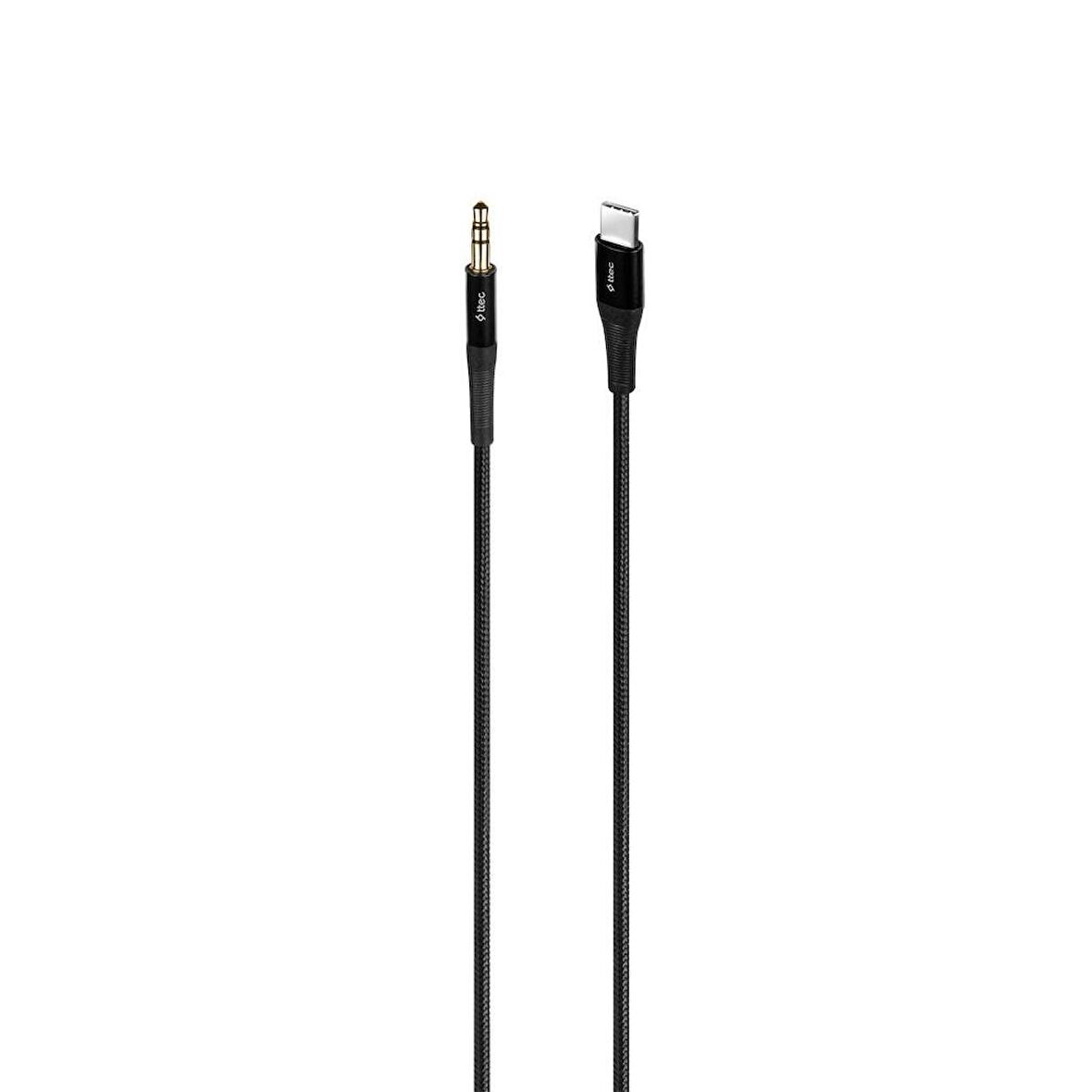 ttec Aux - USB-C Ses Kablosu 100cm Siyah