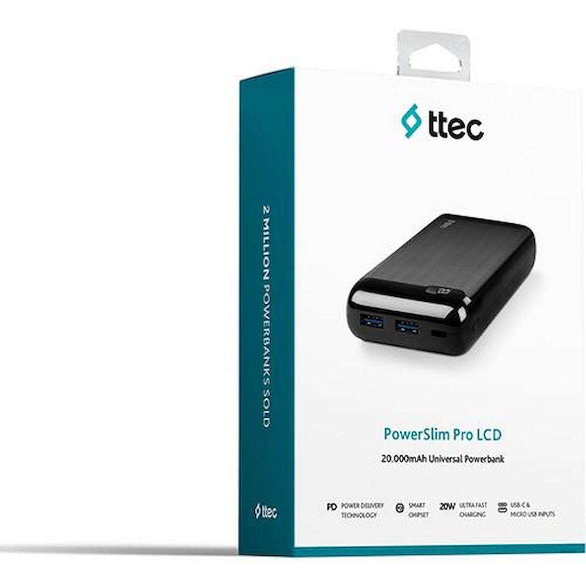 Ttec 2BB186S PowerSlim 20000 mAh Hızlı Şarj Powerbank