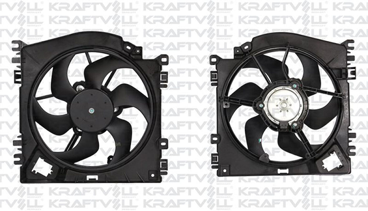 Renault Radyator Fan Motoru Davlumbazlı  Clio III 05> +ac - Kraftvoll 08120012