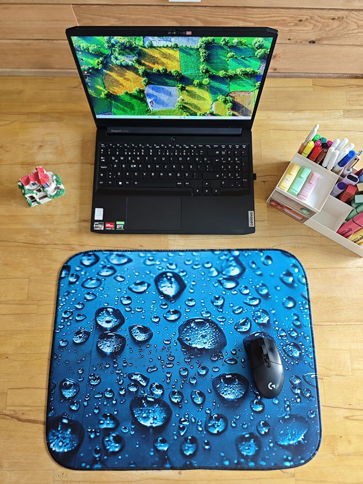 SGE TEKNOLOJİ 55X45 CM SU DAMLASI KAYDIRMAZ TABAN SPEED YÜZEY OYUNCU MOUSE PAD GAMİNG PAD