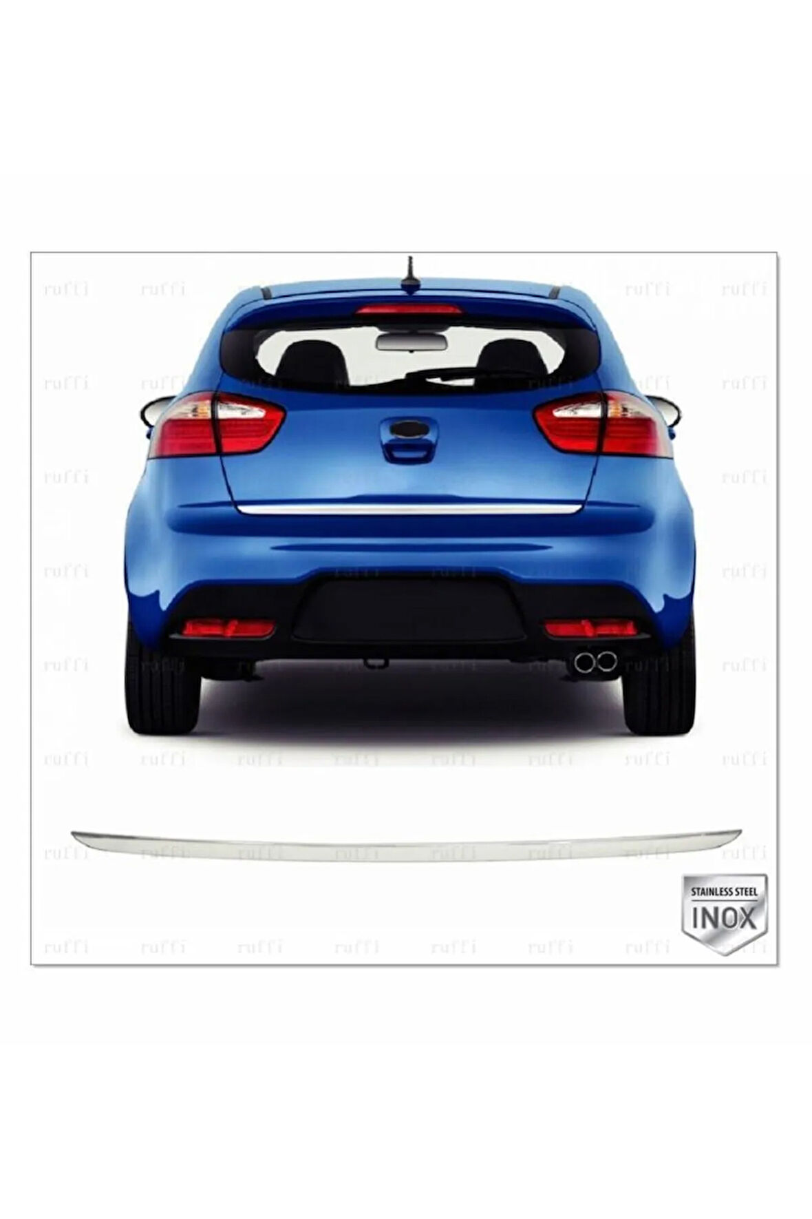 Kia Rio Krom Bagaj Alt Çıtası 2011-2016 Arası Paslanmaz Çelik