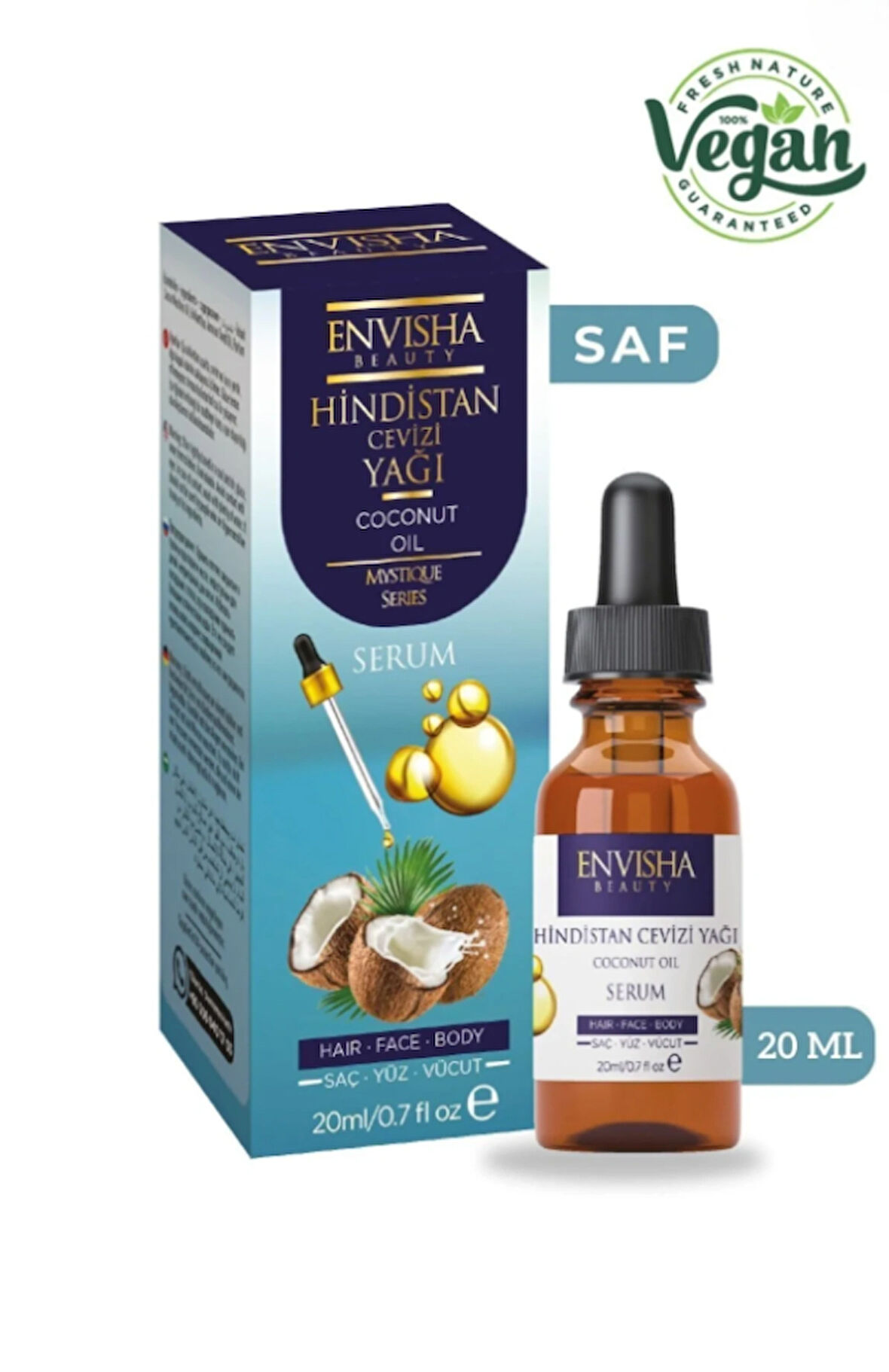 Hindistan Cevizi Yağı %100 Doğal Bitkisel Yağ Coconut Oil 20 ML