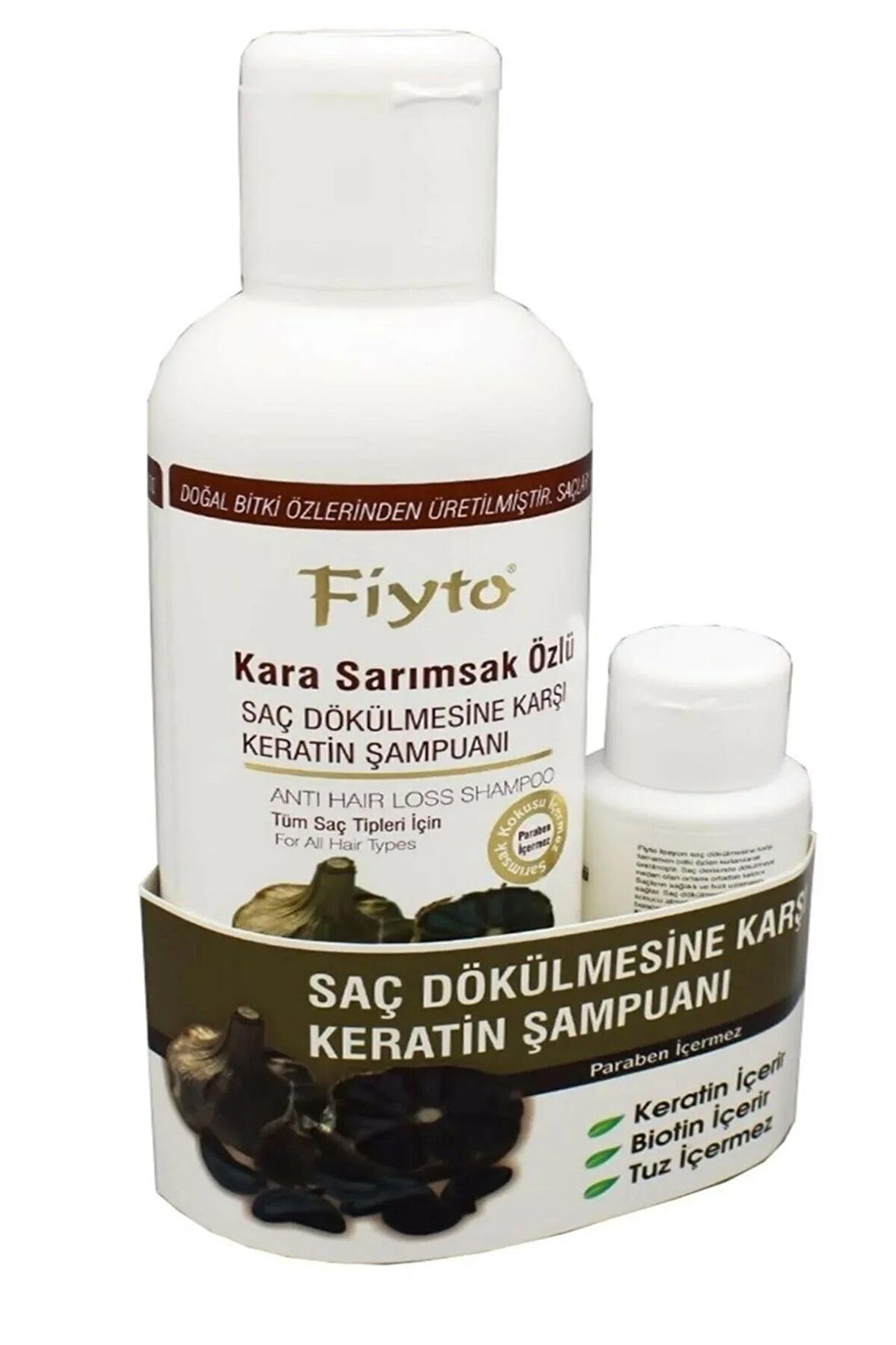 Fiyto Kara Sarımsak Özlü Şampuan 500 Ml + Saç Serumu 75 Ml 8694517000302