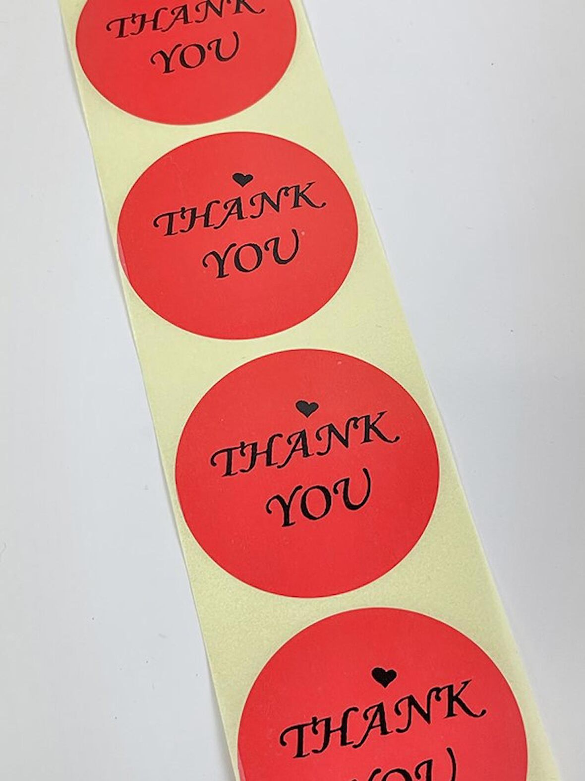 Thank You Yazılı Yuvarlak 50 mm Yapışkanlı Sticker 100 Adet