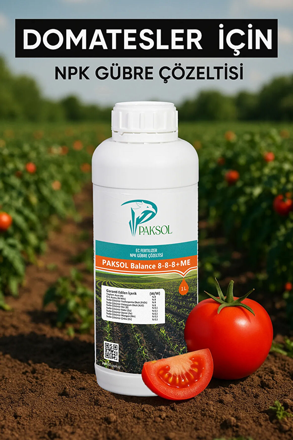 Domates Için Azotlu Npk Sıvı Gübre 1 Litre