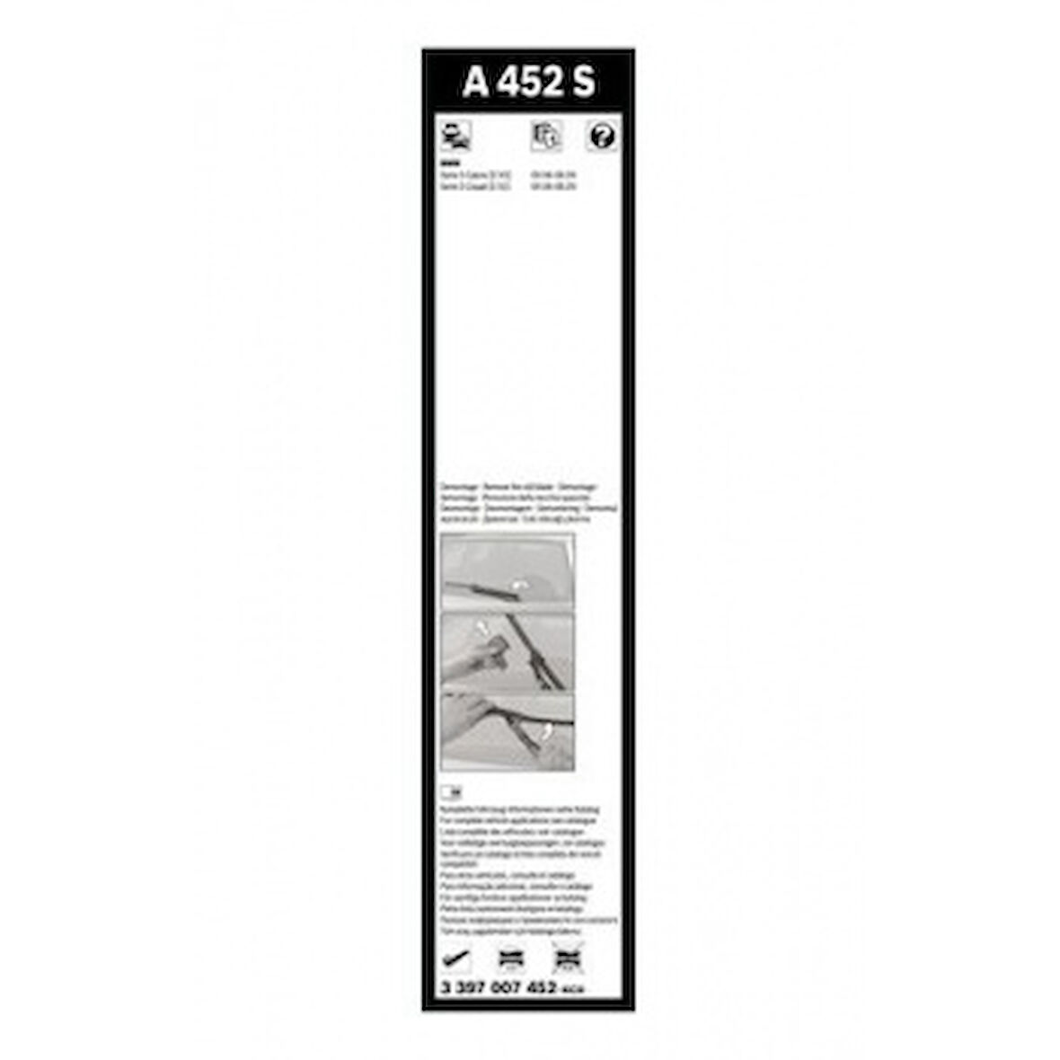 Bmw Silecek Supurgesi Aerotwın 600 / 450mm A452s Bmw E92 E93 - Bosch 3397007452