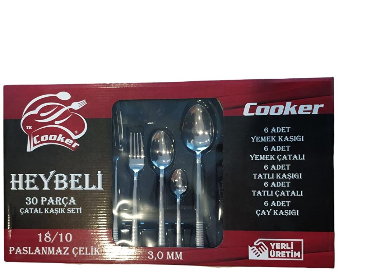 COOKER HEYBELİ CATAL KAŞIK SETİ 30 PARÇA  CRK2855 6322