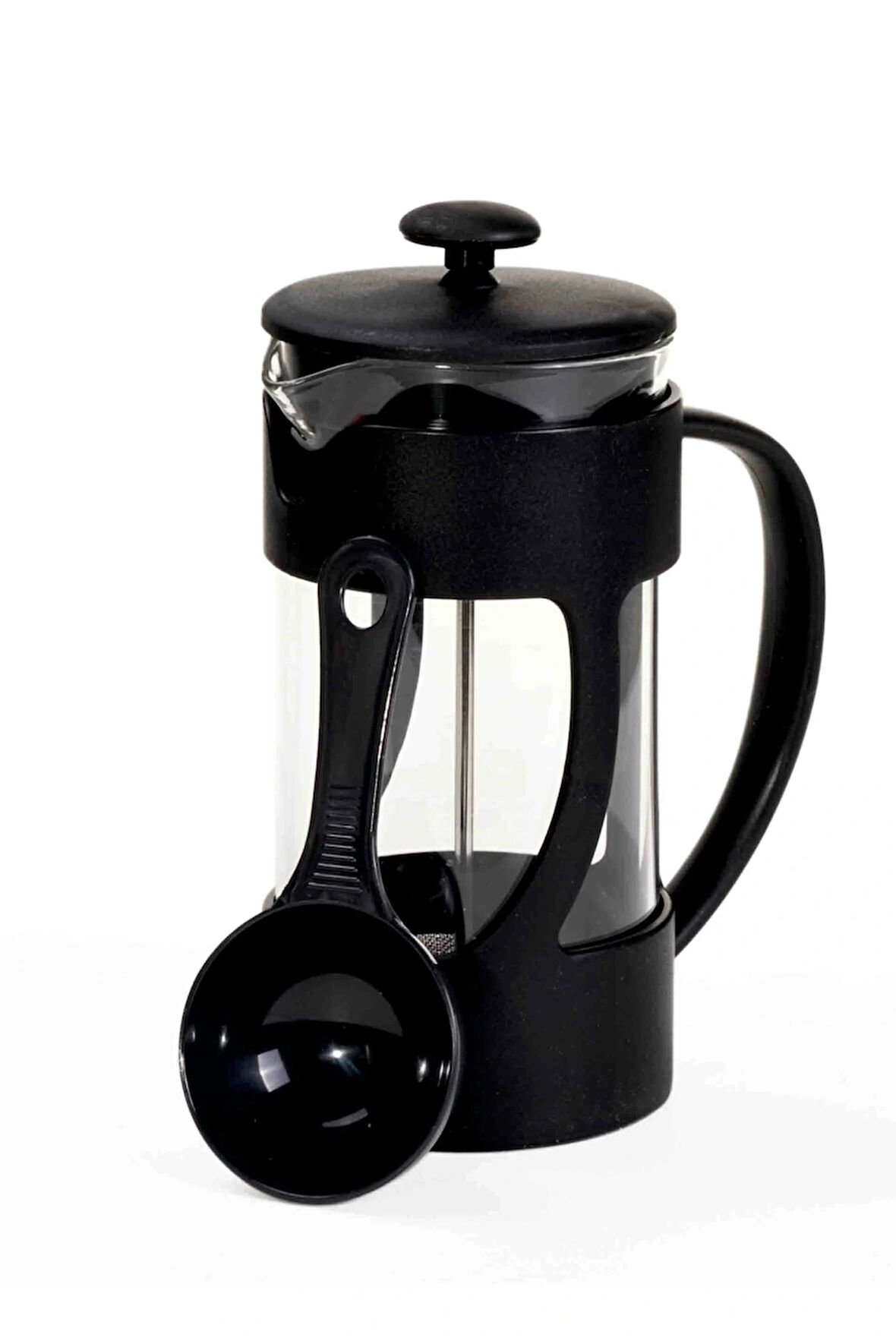 French Press Bitki Çayı & Kahve Demliği 350 ml Ölçek Kaşıklı