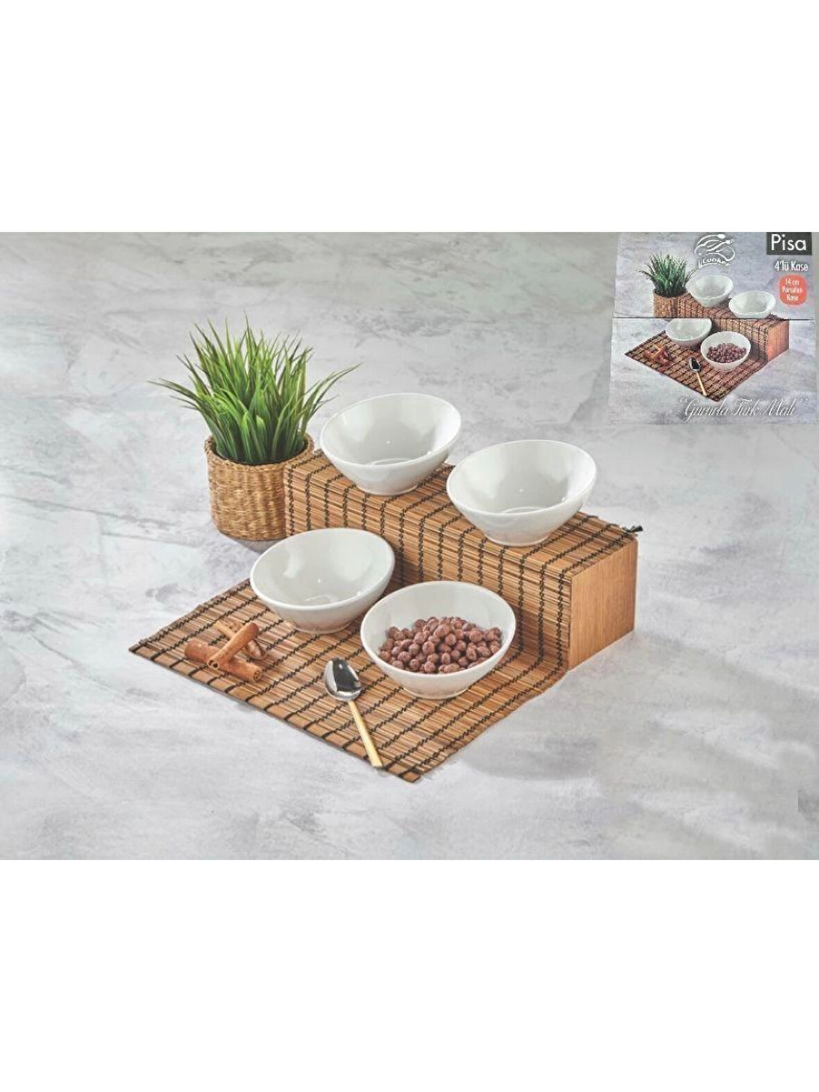 Cooker CKR3588 Porselen Kase Seti 14 cm 4'lü