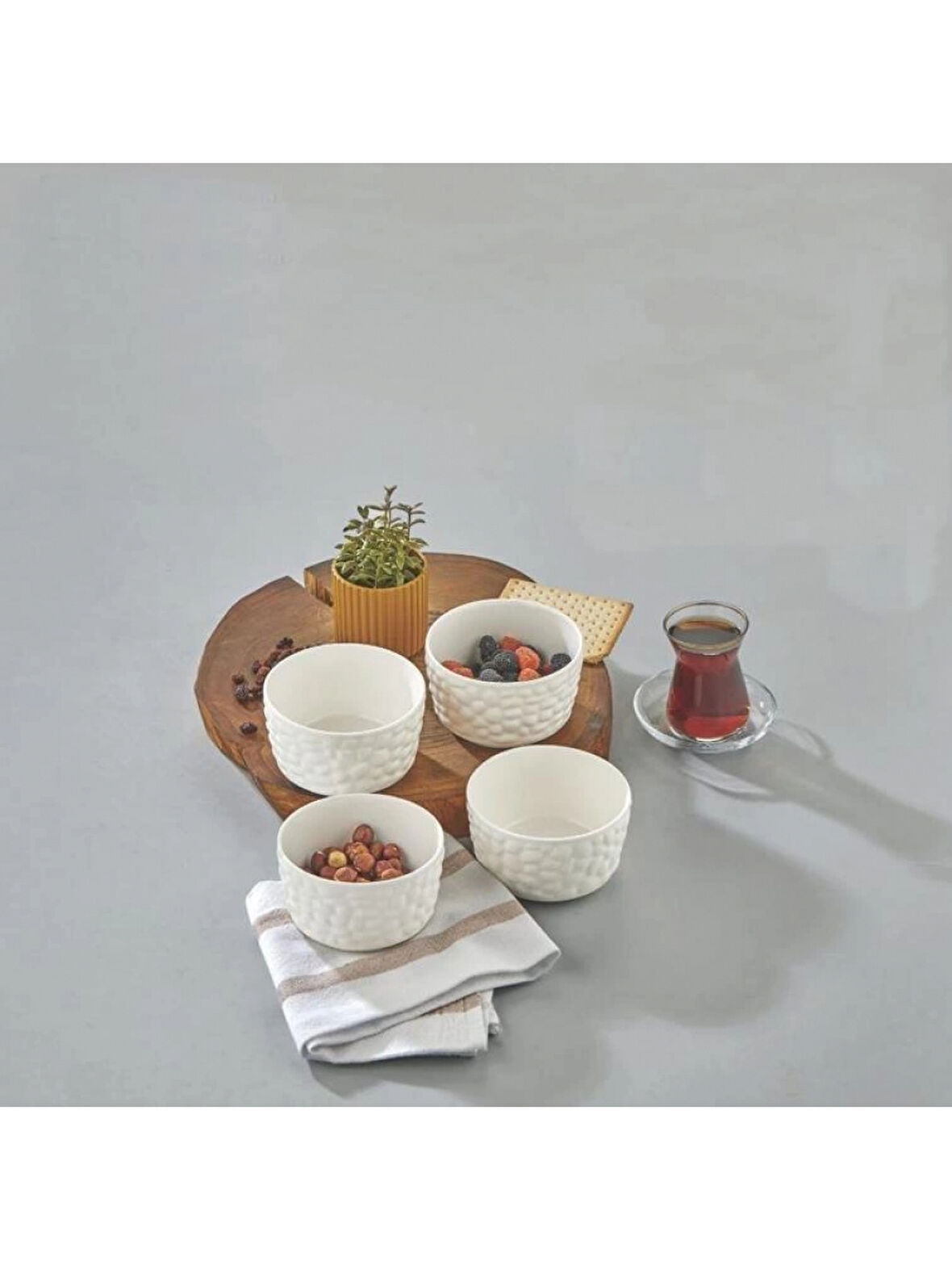 Cooker Porselen Çerezlik Seti 4'lü