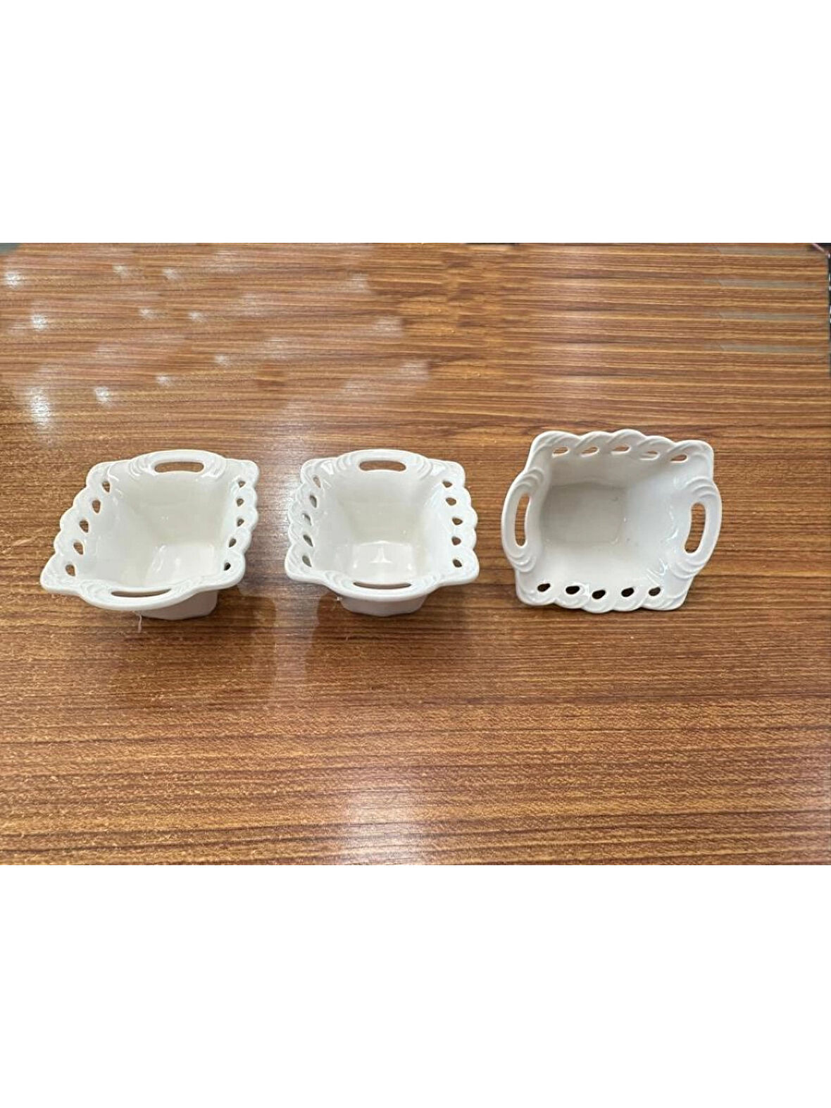 Cooker Dikdörtgen Model Porselen Reçellik 3'lü