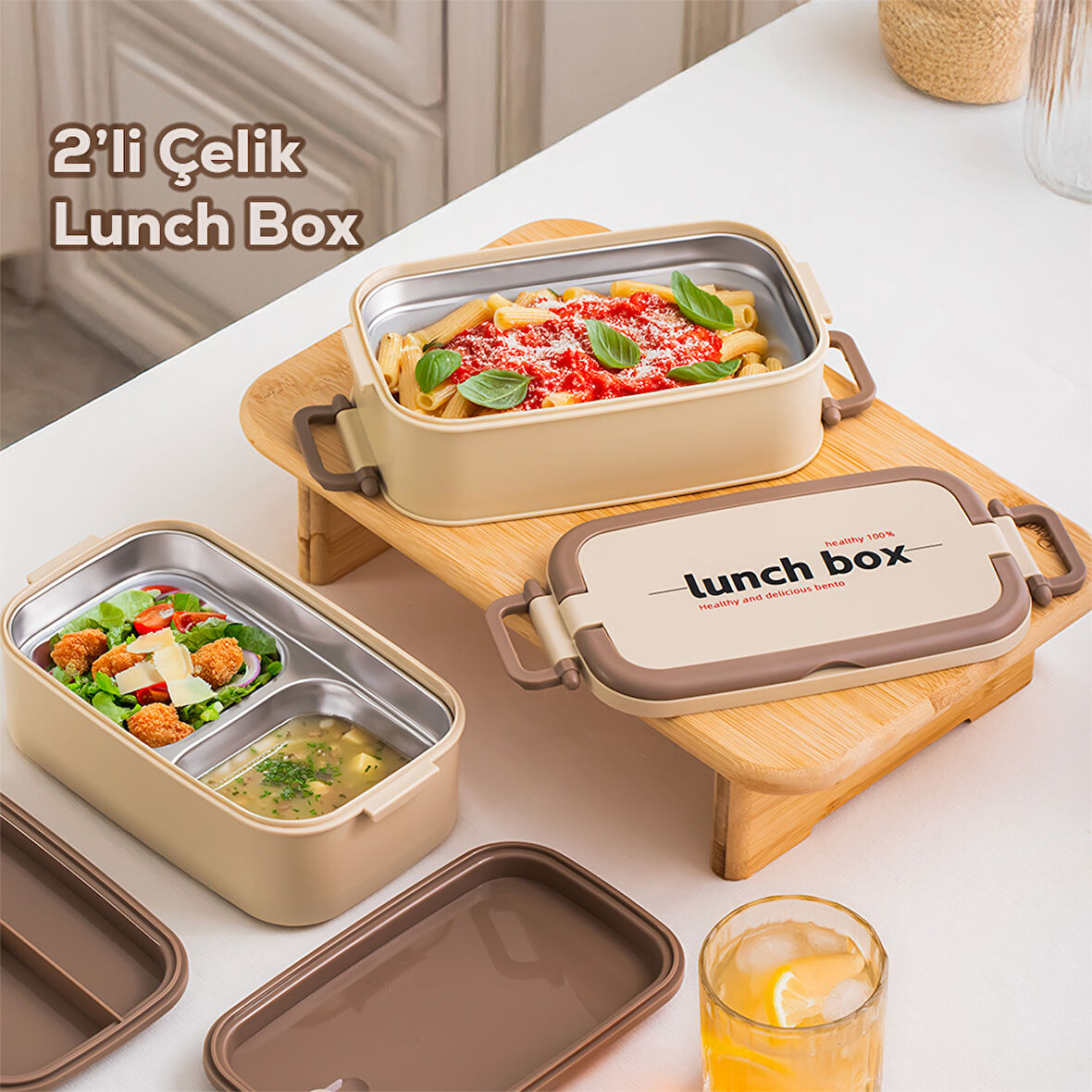 Porsima 1559 2 Katlı Vakumlu Yemek Termosu Lunch Box Sefer Tası