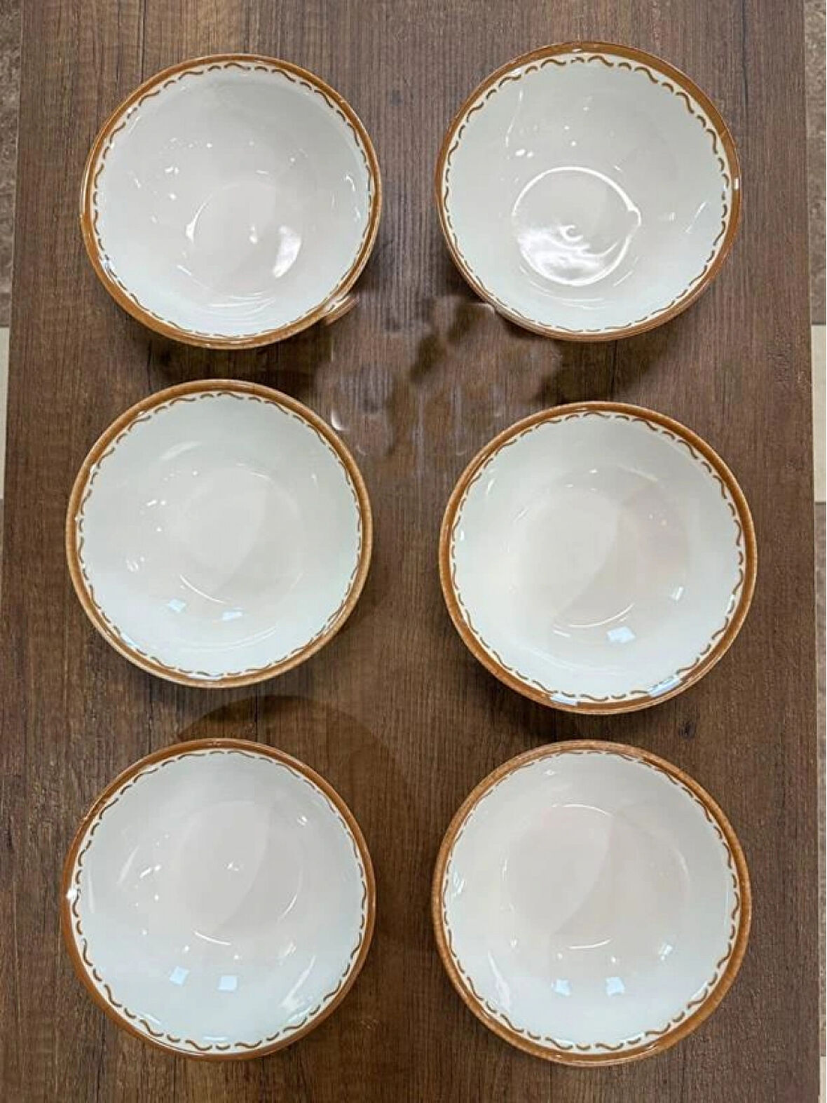 Cooker CKR4250 Desenli Beyaz Porselen Kase 14 cm 6'lı