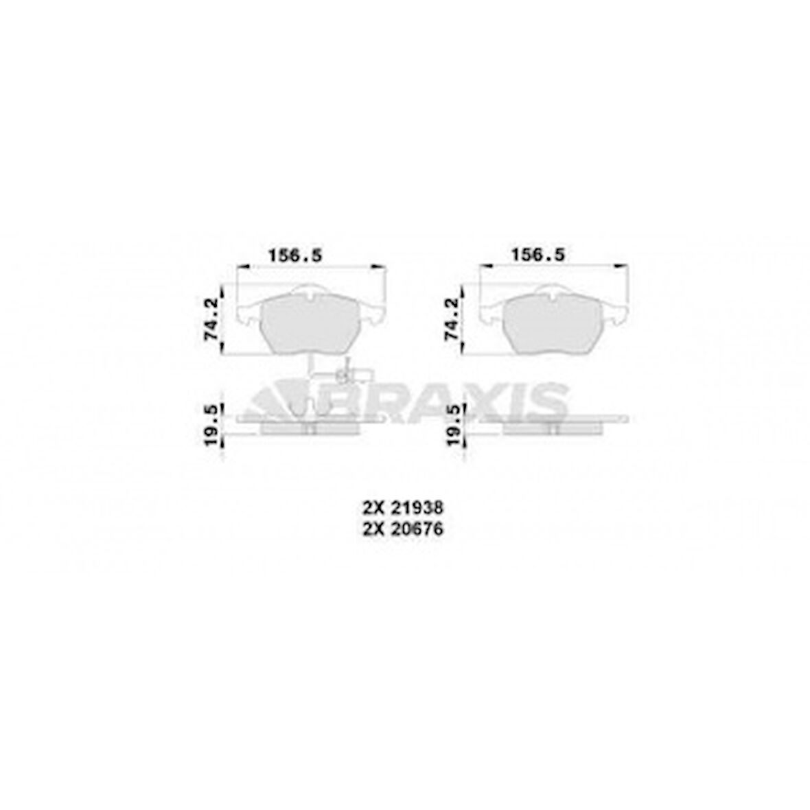 Vag On Fren Balatası A4 A6 1.8t 1.9tdi 95> Passat 1.8t 1.9tdi 95 00 Golf IV 1.9tdi Superb 02> Fisli - Braxıs Ab0224