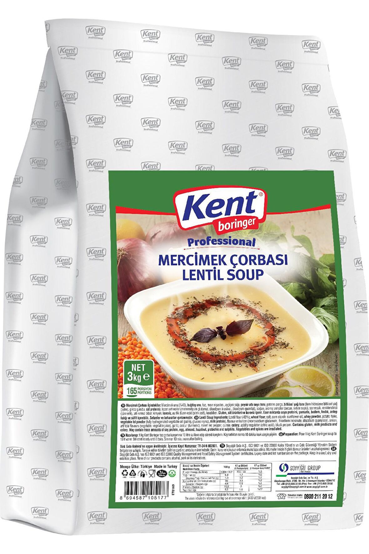 KB Professional Mercimek Çorbası 3 Kg