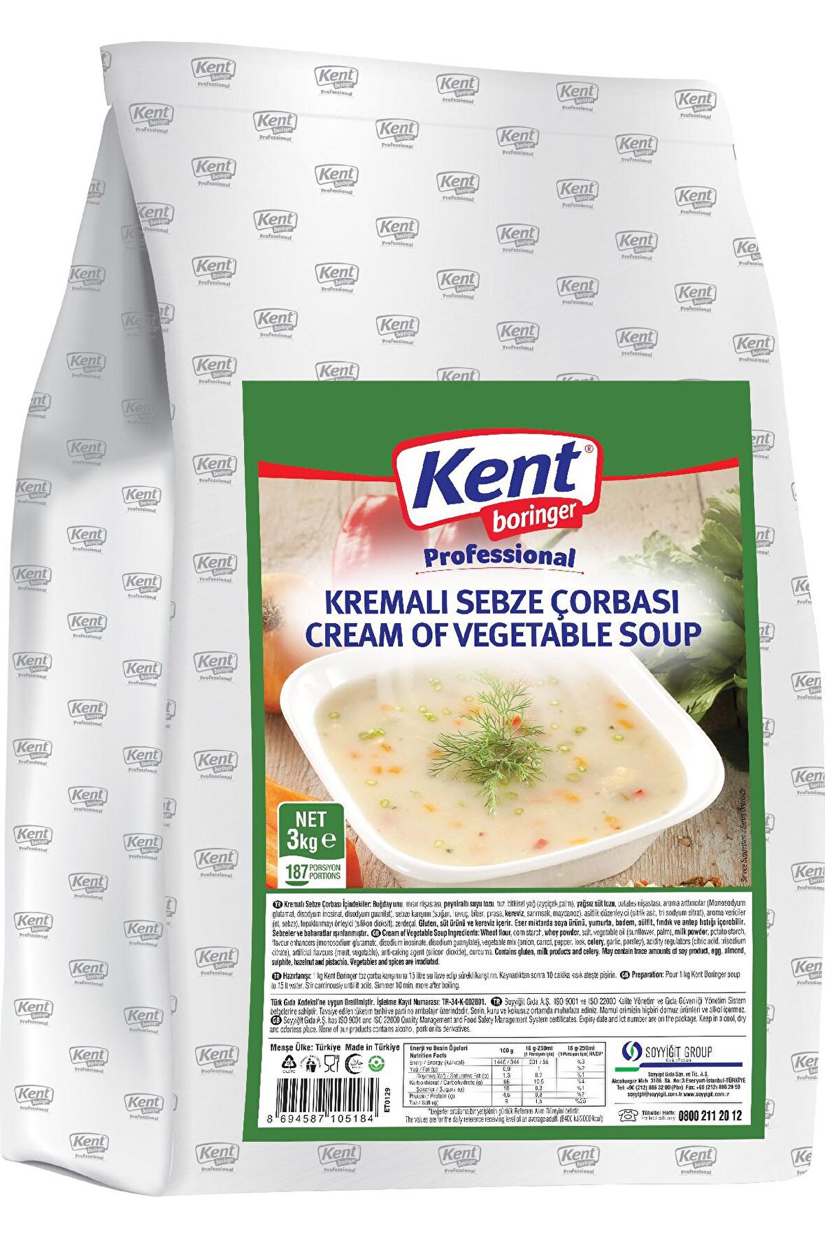 KB Professional Kremalı Sebze Çorbası 3 Kg