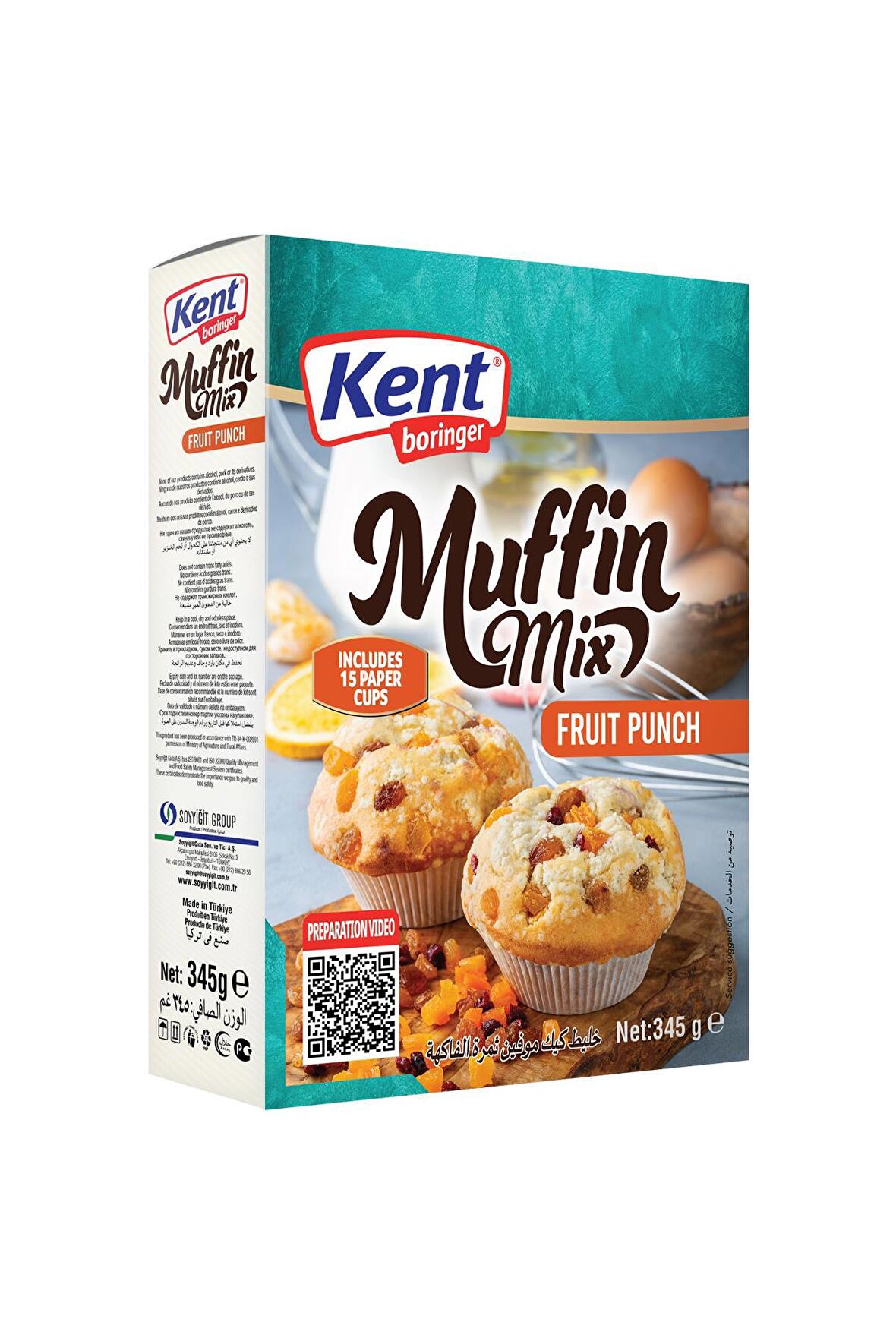 Meyve Parçacıklı Muffin Mix 345G