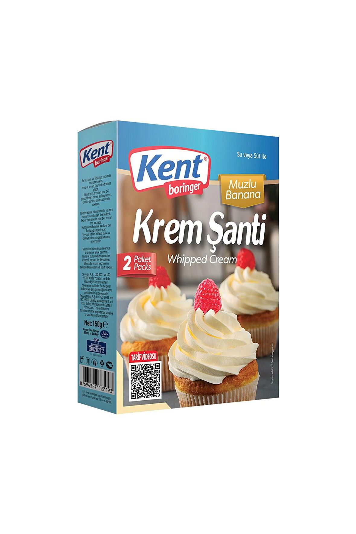 Kent Boringer Krem Şanti Muzlu 150 Gr