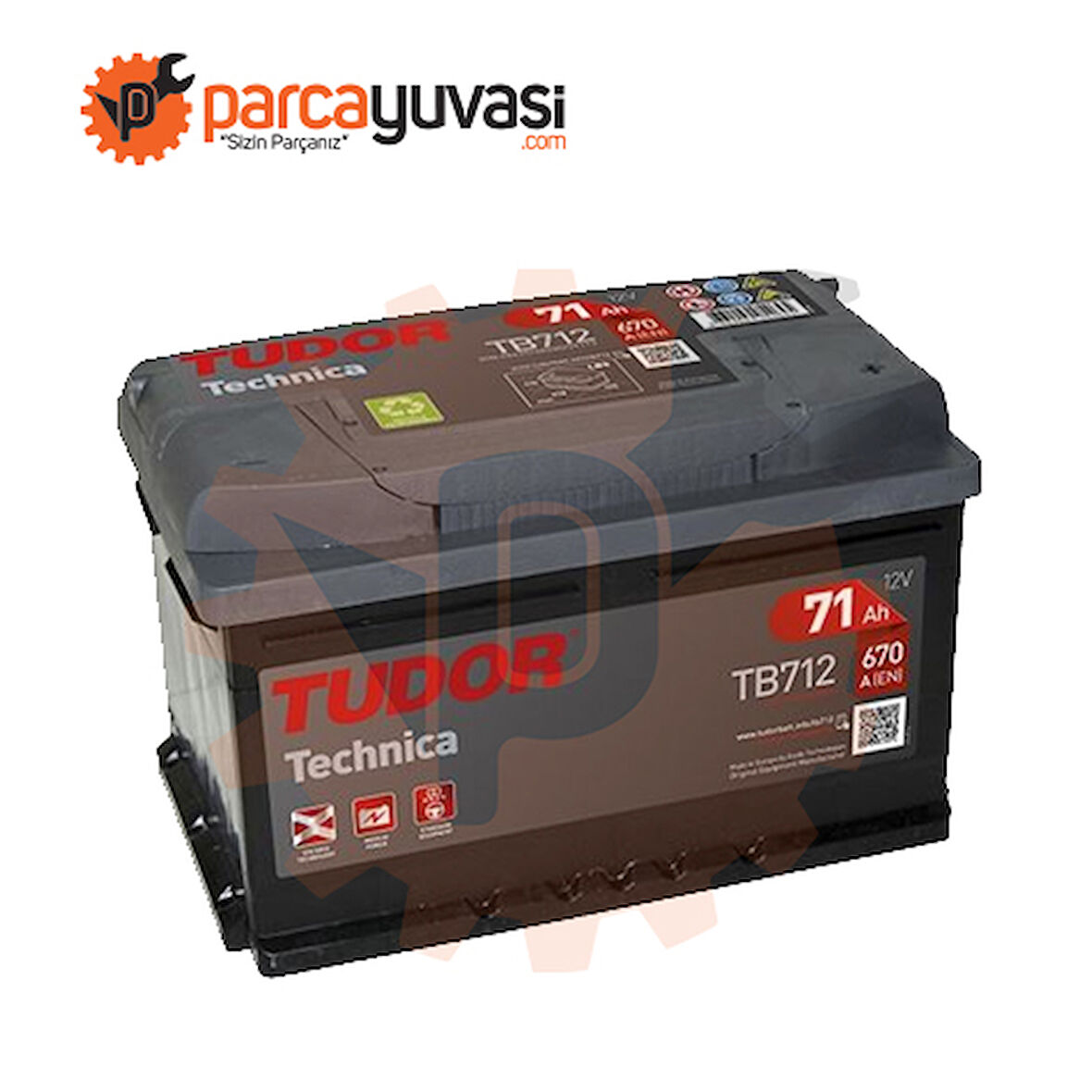 Aku Aku 12v 71 Ah 670a Lb3 (278×175×175) Alçak - Tudor Tb712