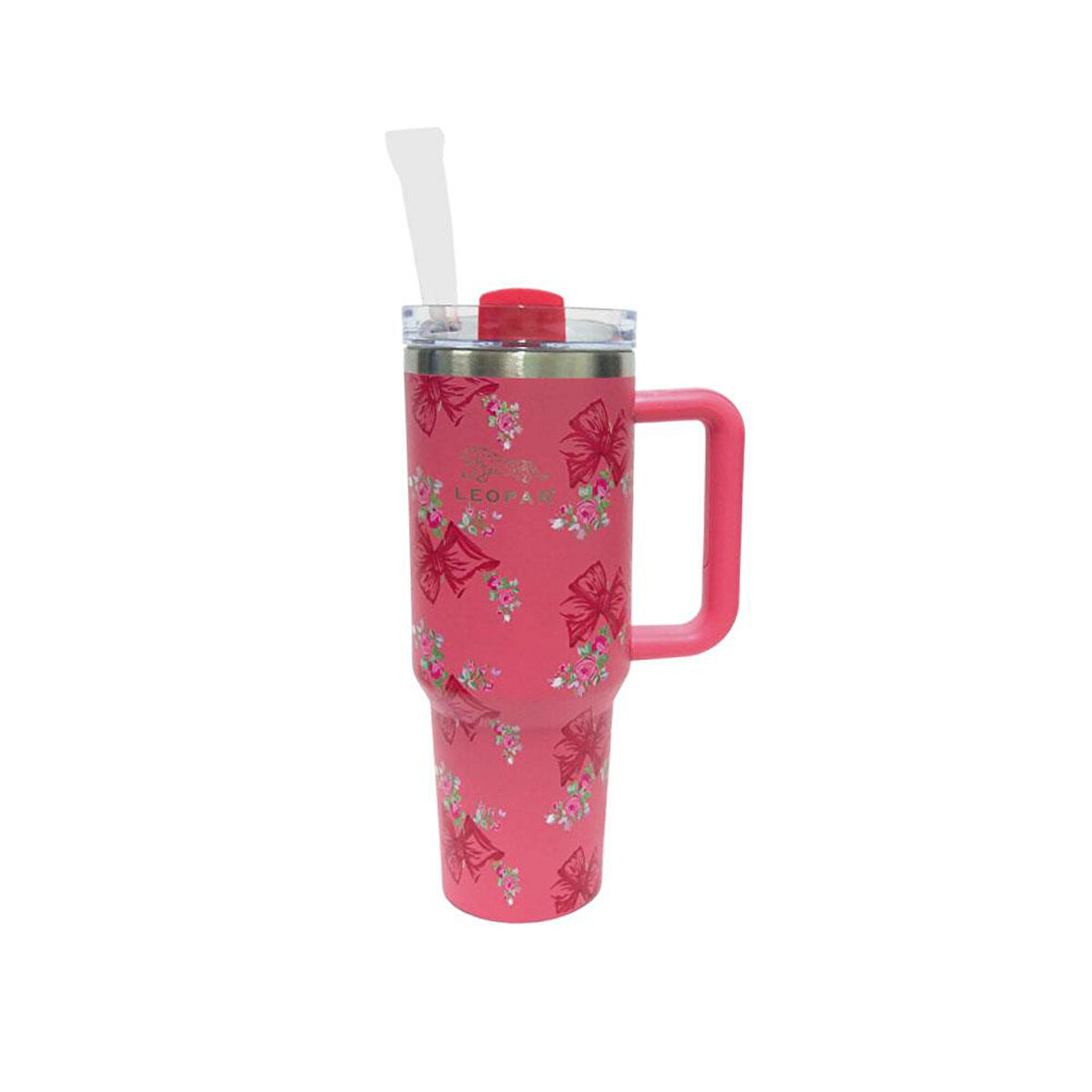 Cooker YK1549 Pipetli 1,2 lt Çelik Bardak Termos Pembe